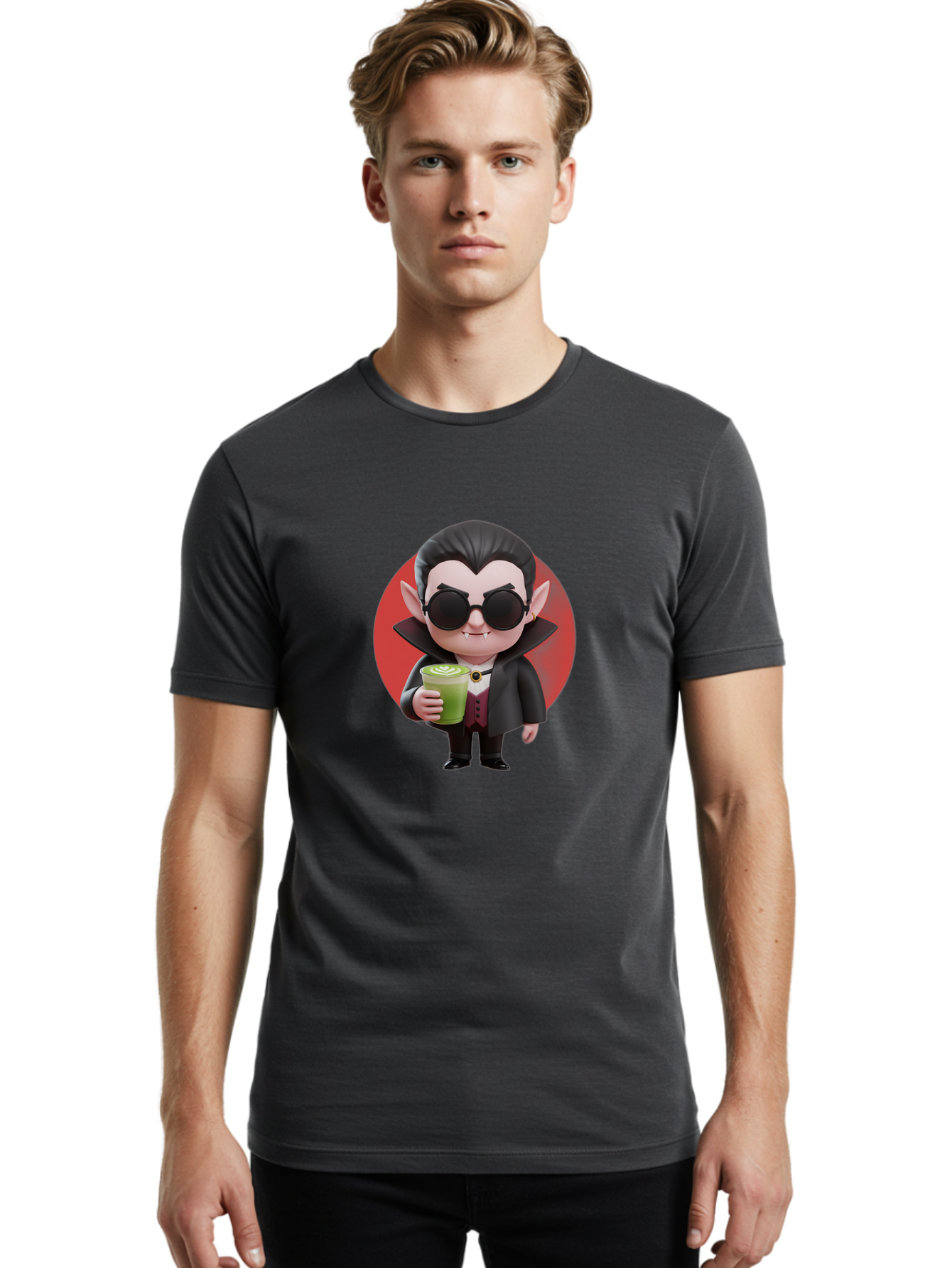 Vampire-Drinking-Matcha Men'S Graphic Tee, 100% Cotton, Comfortable Casual Summer Wear, Machine Washable, Vintage Camera, Old Camera, Antique Camera, Black Camera, Classic Photography, Photography Equipment, Nostalgic Device, Film Camera, Ban900 19