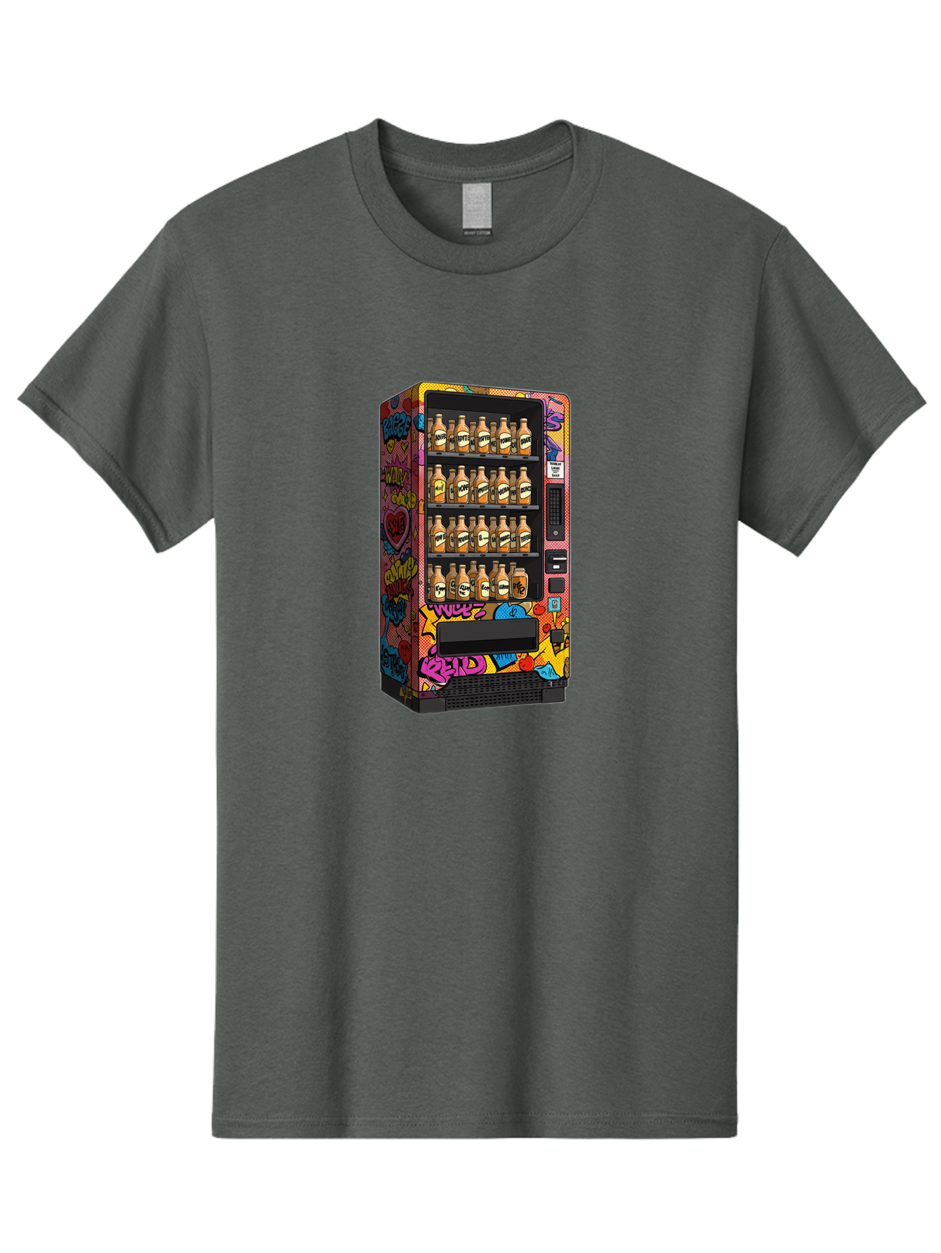 Vending-Machine-Graffiti Men'S Graphic Tee, 100% Cotton, Comfortable Casual Summer Wear, Machine Washable, Vintage Camera, Old Camera, Antique Camera, Black Camera, Classic Photography, Photography Equipment, Nostalgic Device, Film Camera, Ban909 4