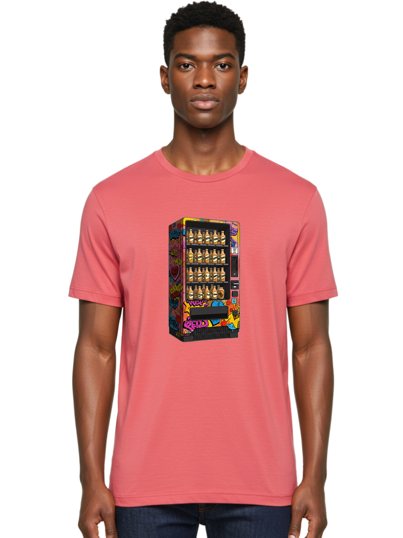 Vending-Machine-Graffiti Men'S Graphic Tee, 100% Cotton, Comfortable Casual Summer Wear, Machine Washable, Vintage Camera, Old Camera, Antique Camera, Black Camera, Classic Photography, Photography Equipment, Nostalgic Device, Film Camera, Ban909 23