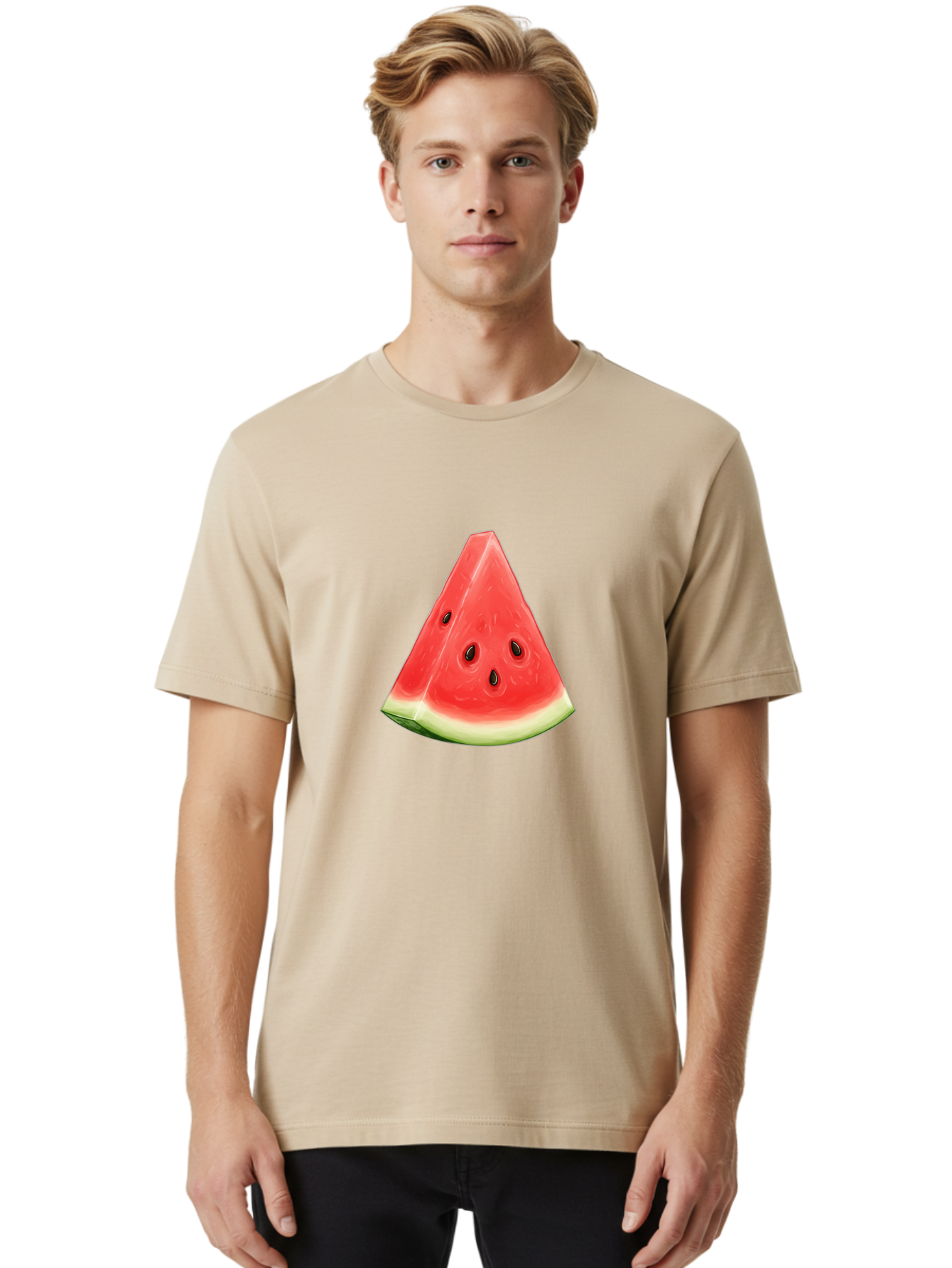 Watermelon-Slice Men'S Graphic Tee, 100% Cotton, Comfortable Casual Summer Wear, Machine Washable, Vintage Camera, Old Camera, Antique Camera, Black Camera, Classic Photography, Photography Equipment, Nostalgic Device, Film Camera, Camera Art Ban967 30