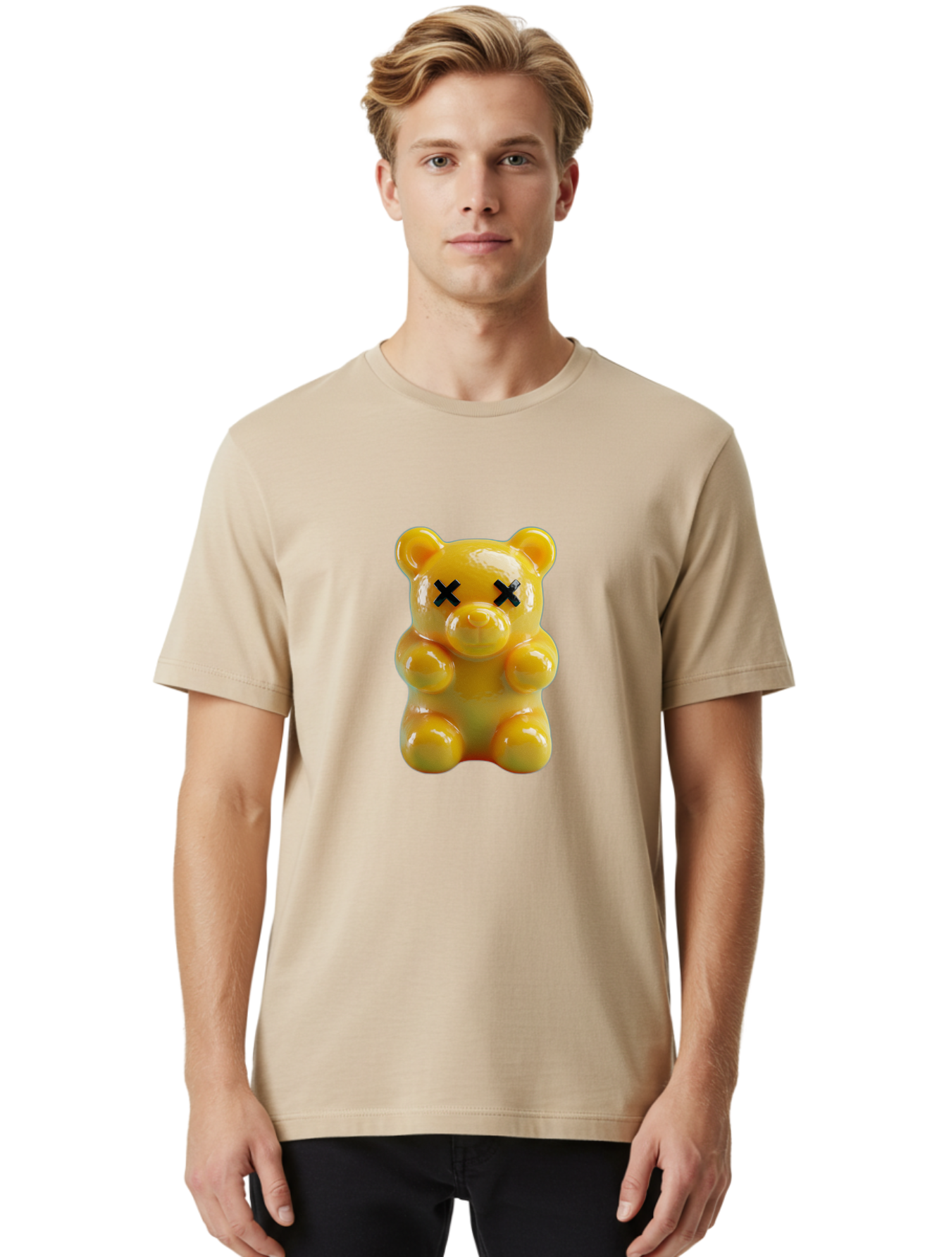 X-Eyes-Gummy-Bear Men'S Graphic Tee, 100% Cotton, Comfortable Casual Summer Wear, Machine Washable, Vintage Camera, Old Camera, Antique Camera, Black Camera, Classic Photography, Photography Equipment, Nostalgic Device, Film Camera, Camera Art Ban995 18