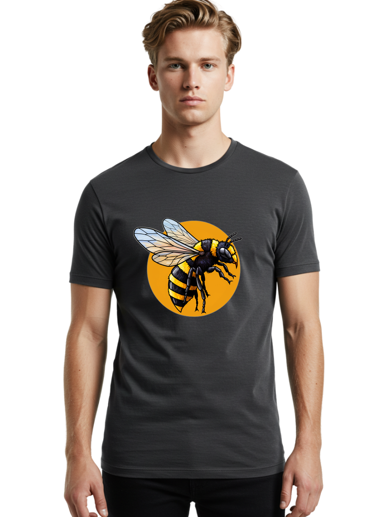 Yellow-And-Black-Bee Men'S Graphic Tee, 100% Cotton, Comfortable Casual Summer Wear, Machine Washable, Vintage Camera, Old Camera, Antique Camera, Black Camera, Classic Photography, Photography Equipment, Nostalgic Device, Film Camera, Ban997 20