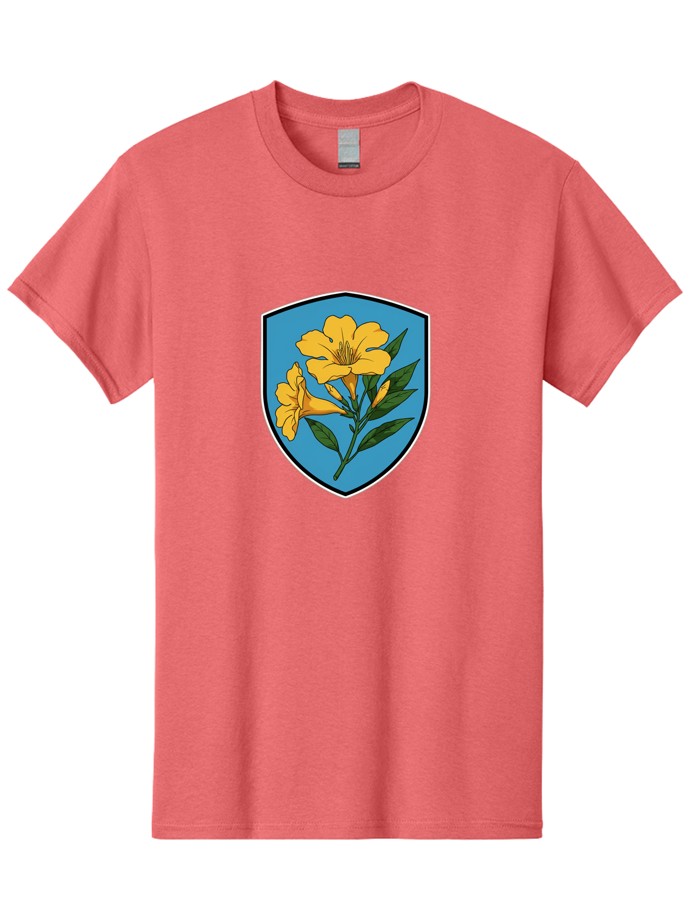 Yellow-Flowers-Shield Men'S Graphic Tee, 100% Cotton, Comfortable Casual Summer Wear, Machine Washable, Vintage Camera, Old Camera, Antique Camera, Black Camera, Classic Photography, Photography Equipment, Nostalgic Device, Film Camera, Ban998 8