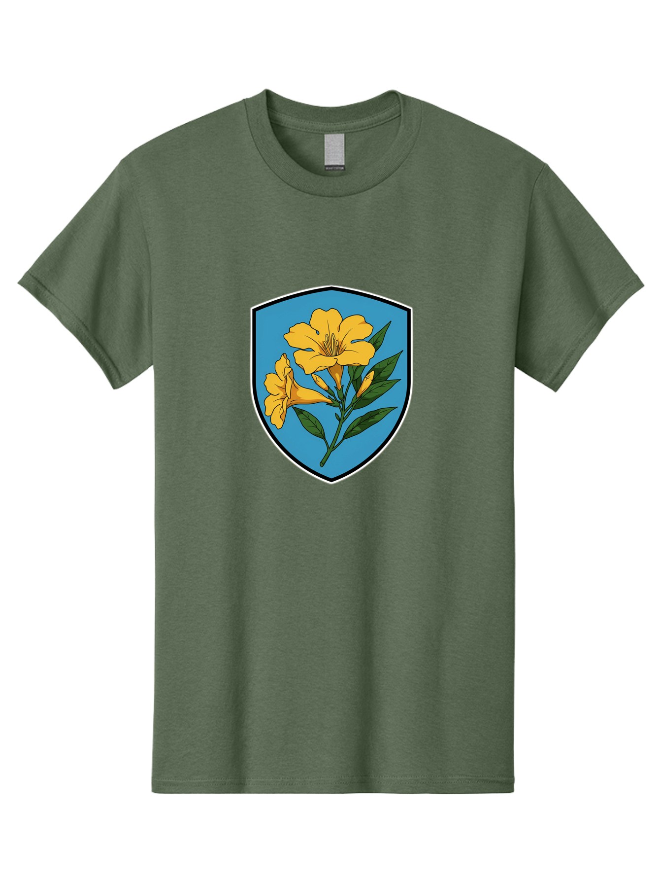 Yellow-Flowers-Shield Men'S Graphic Tee, 100% Cotton, Comfortable Casual Summer Wear, Machine Washable, Vintage Camera, Old Camera, Antique Camera, Black Camera, Classic Photography, Photography Equipment, Nostalgic Device, Film Camera, Ban998 15