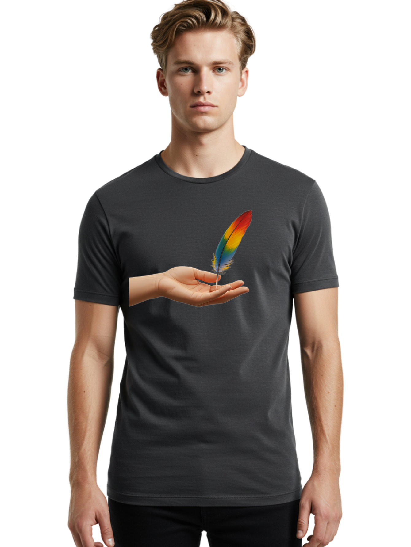Rainbow-Feather Men'S Graphic Tee, 100% Cotton, Comfortable Casual Summer Wear, Machine Washable, Vintage Camera, Old Camera, Antique Camera, Black Camera, Classic Photography, Photography Equipment, Nostalgic Device, Film Camera, Camera Art Bao780 22