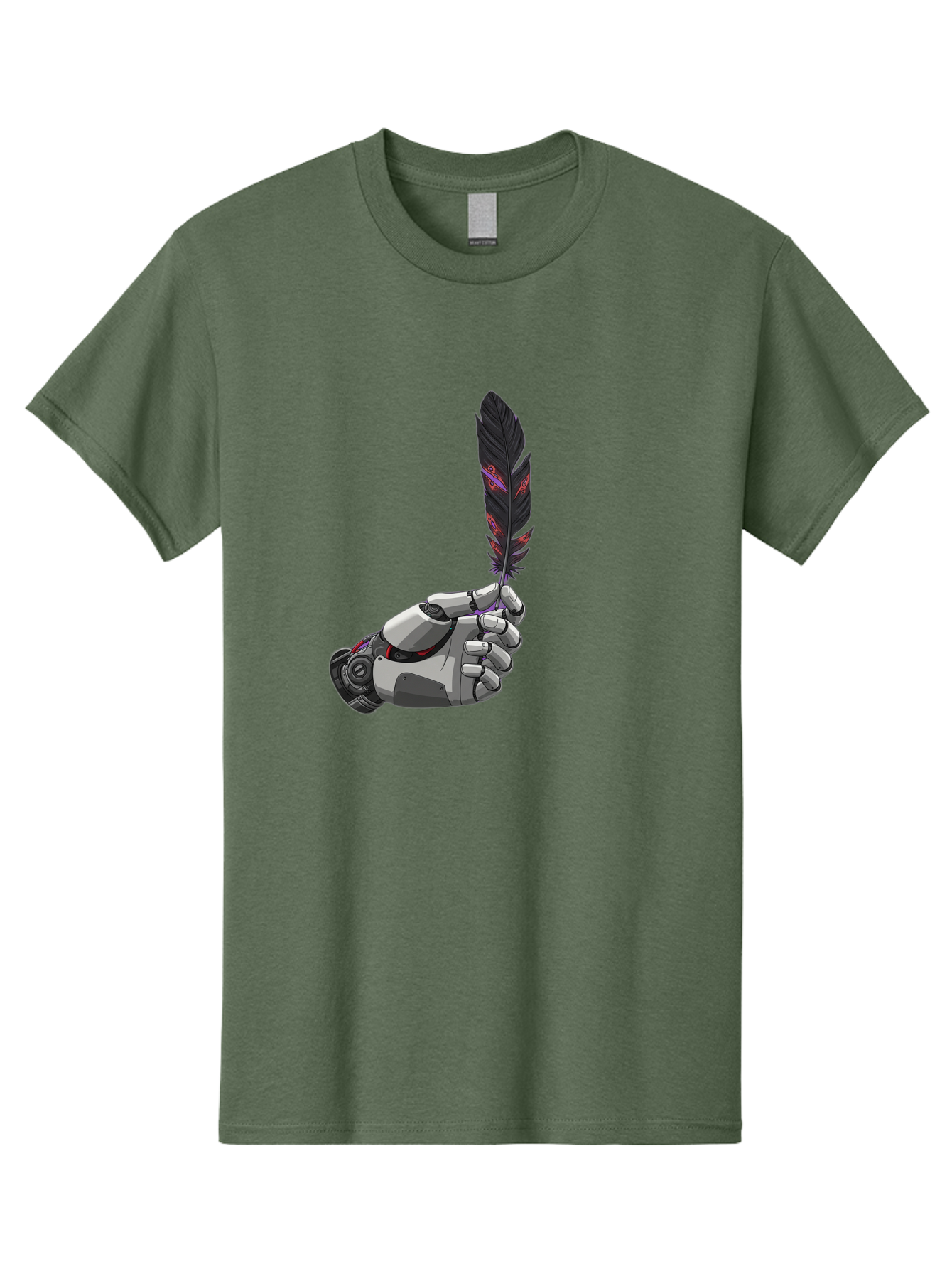 Robot-Hand-Holding-Feather Men'S Graphic Tee, 100% Cotton, Comfortable Casual Summer Wear, Machine Washable, Vintage Camera, Old Camera, Antique Camera, Black Camera, Classic Photography, Photography Equipment, Nostalgic Device, Film Camera, Bao803 13