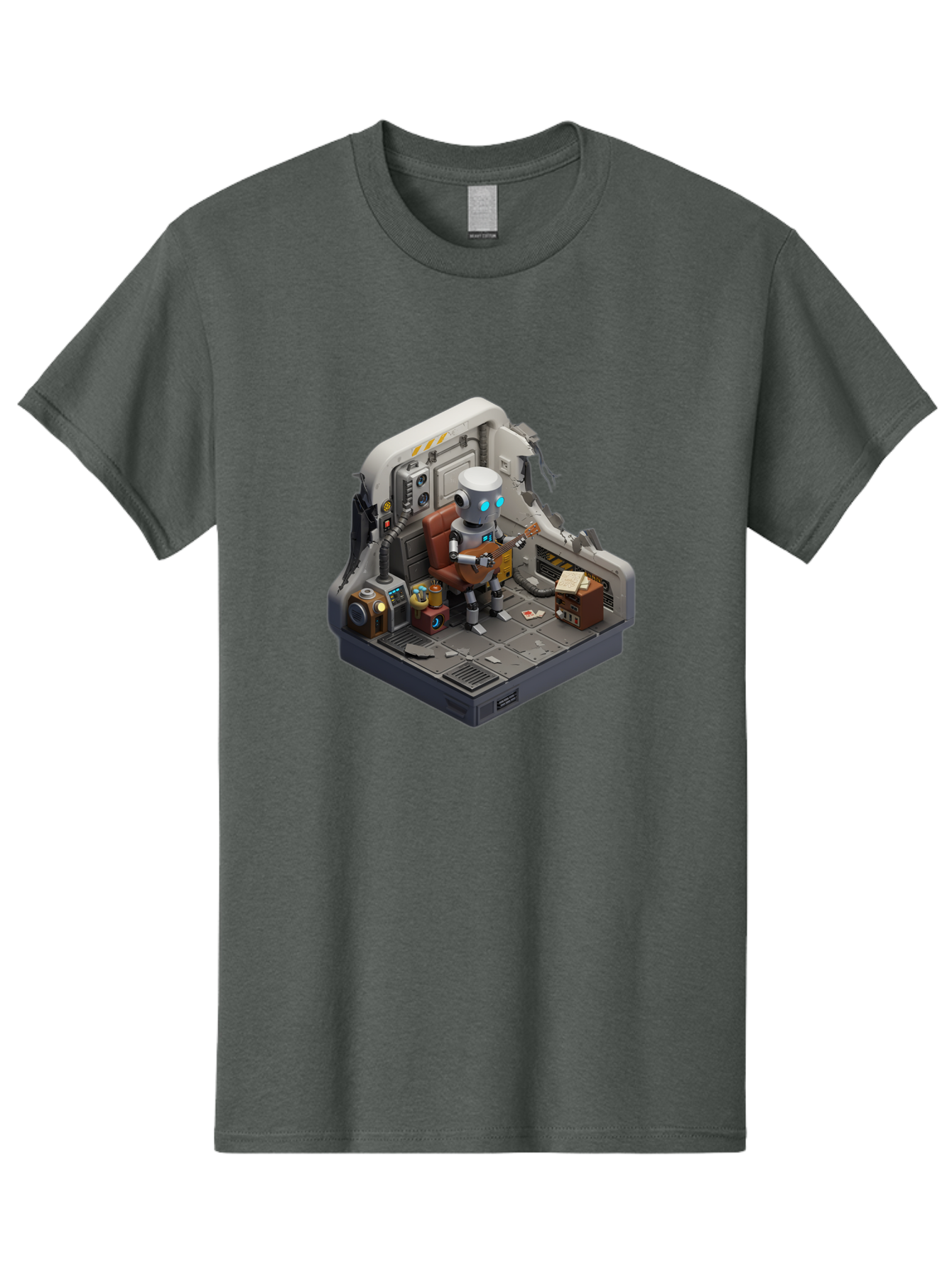 Robot-In-Control-Room Men'S Graphic Tee, 100% Cotton, Comfortable Casual Summer Wear, Machine Washable, Vintage Camera, Old Camera, Antique Camera, Black Camera, Classic Photography, Photography Equipment, Nostalgic Device, Film Camera, Bao804 11
