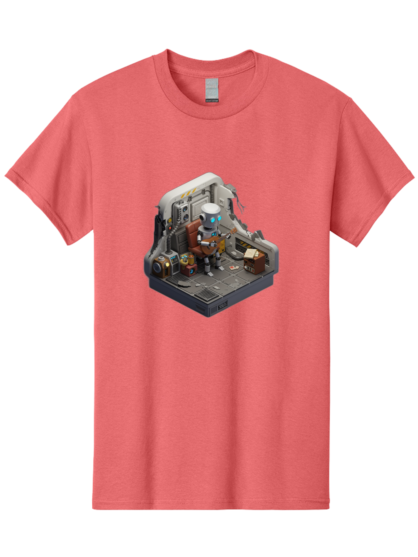 Robot-In-Control-Room Men'S Graphic Tee, 100% Cotton, Comfortable Casual Summer Wear, Machine Washable, Vintage Camera, Old Camera, Antique Camera, Black Camera, Classic Photography, Photography Equipment, Nostalgic Device, Film Camera, Bao804 15