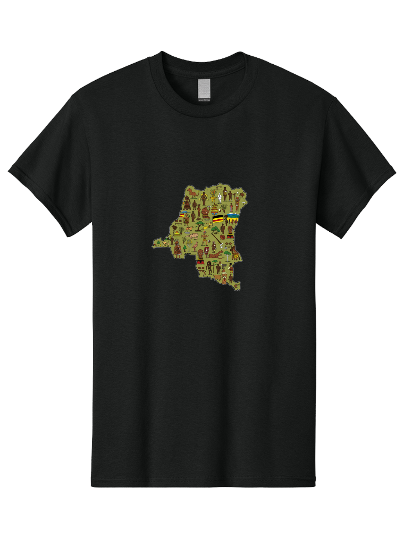 Uganda-Map Men'S Graphic Tee, 100% Cotton, Comfortable Casual Summer Wear, Machine Washable, Vintage Camera, Old Camera, Antique Camera, Black Camera, Classic Photography, Photography Equipment, Nostalgic Device, Film Camera, Camera Art Bao972 8