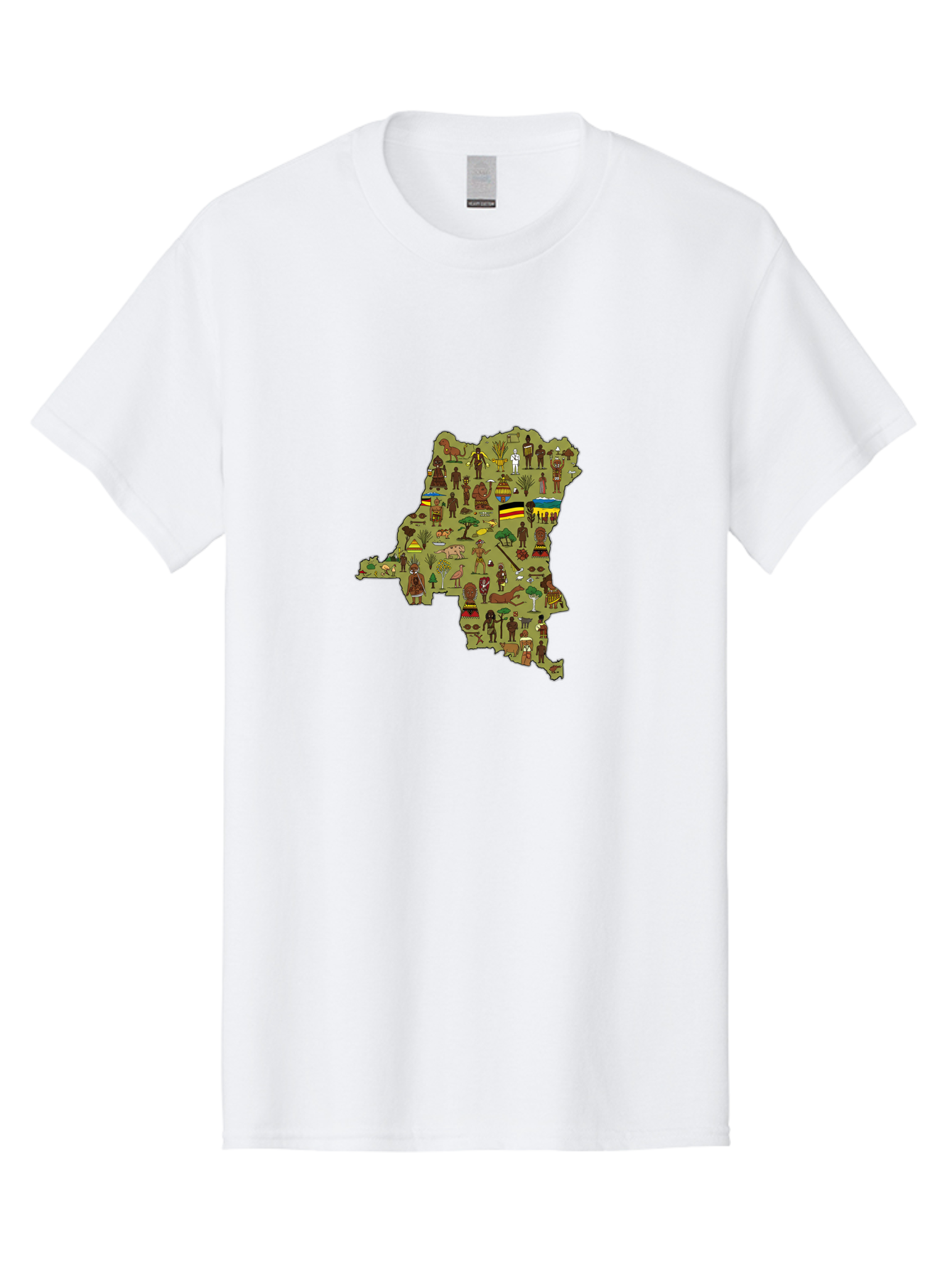 Uganda-Map Men'S Graphic Tee, 100% Cotton, Comfortable Casual Summer Wear, Machine Washable, Vintage Camera, Old Camera, Antique Camera, Black Camera, Classic Photography, Photography Equipment, Nostalgic Device, Film Camera, Camera Art Bao972 2