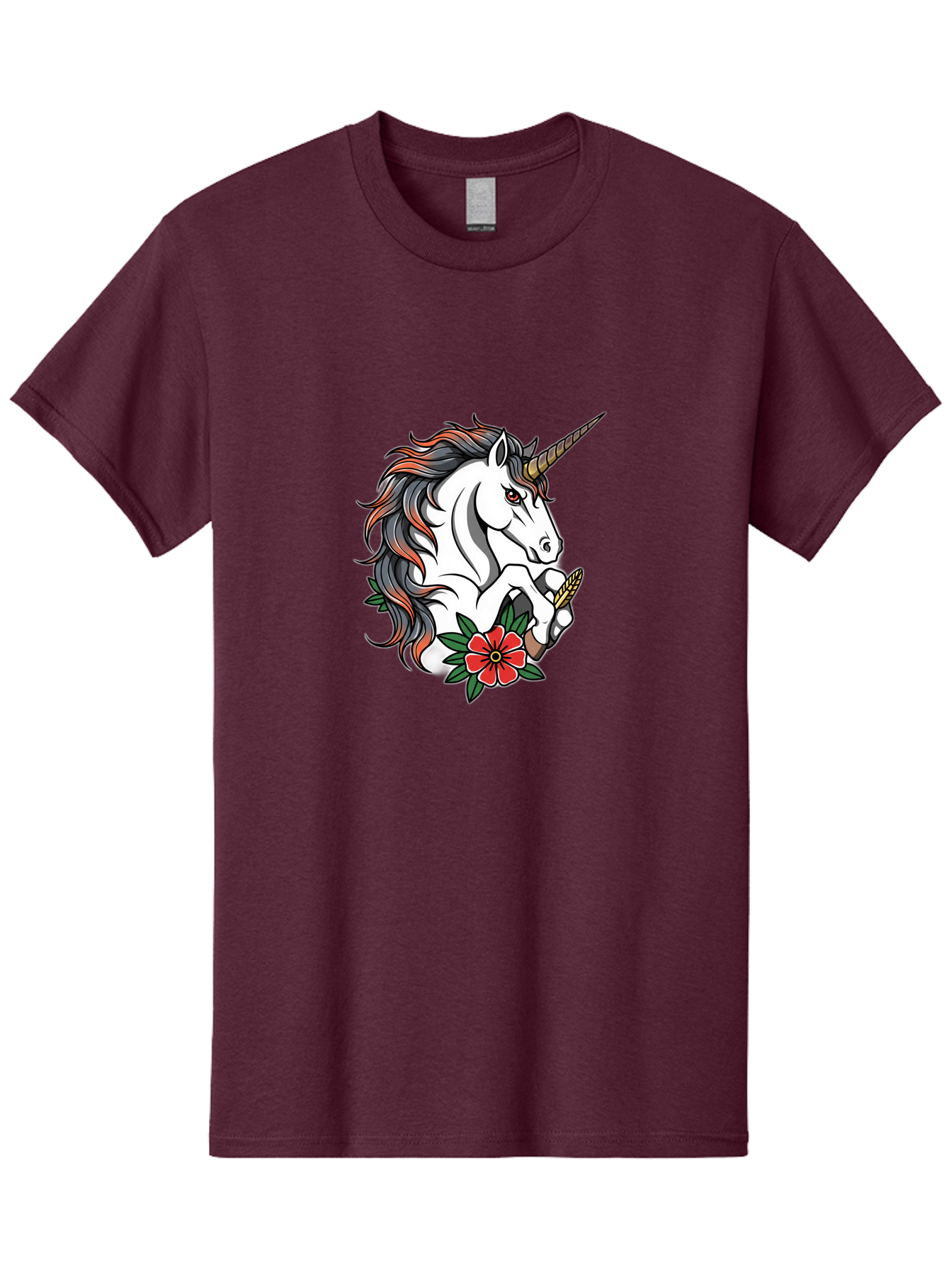 Unicorn-With-Red-Flower Men'S Graphic Tee, 100% Cotton, Comfortable Casual Summer Wear, Machine Washable, Vintage Camera, Old Camera, Antique Camera, Black Camera, Classic Photography, Photography Equipment, Nostalgic Device, Film Camera, Bao989 5
