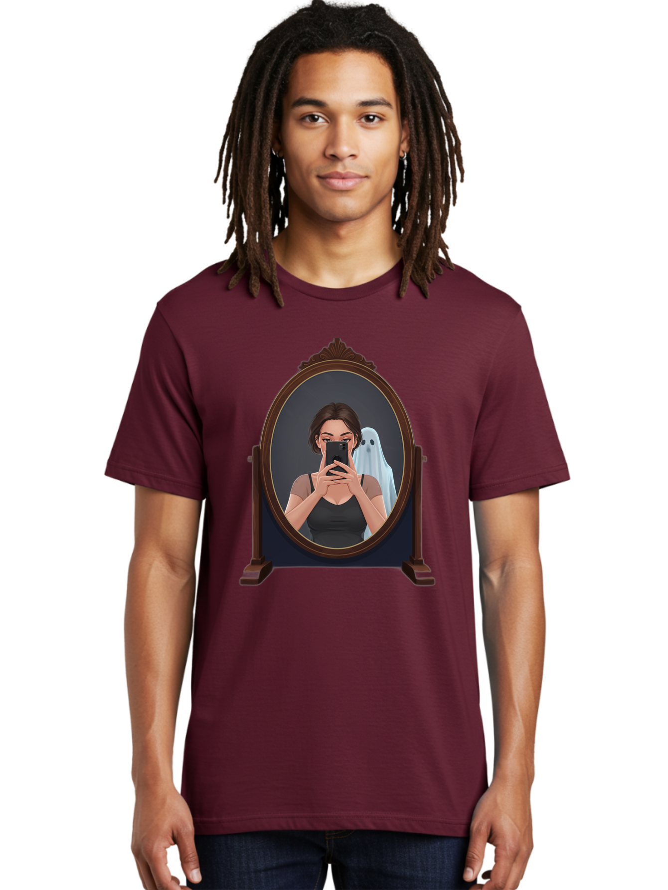 Woman-And-Ghost Men'S Graphic Tee, 100% Cotton, Comfortable Casual Summer Wear, Machine Washable, Vintage Camera, Old Camera, Antique Camera, Black Camera, Classic Photography, Photography Equipment, Nostalgic Device, Film Camera, Camera Art Bap008 19