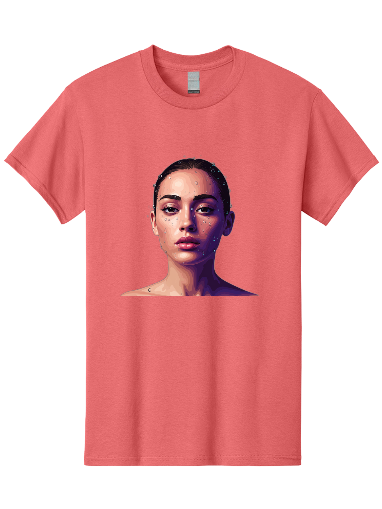 Woman-With-Water-Droplets-1 Men'S Graphic Tee, 100% Cotton, Comfortable Casual Summer Wear, Machine Washable, Vintage Camera, Old Camera, Antique Camera, Black Camera, Classic Photography, Photography Equipment, Nostalgic Device, Film Camera, Bap019 7