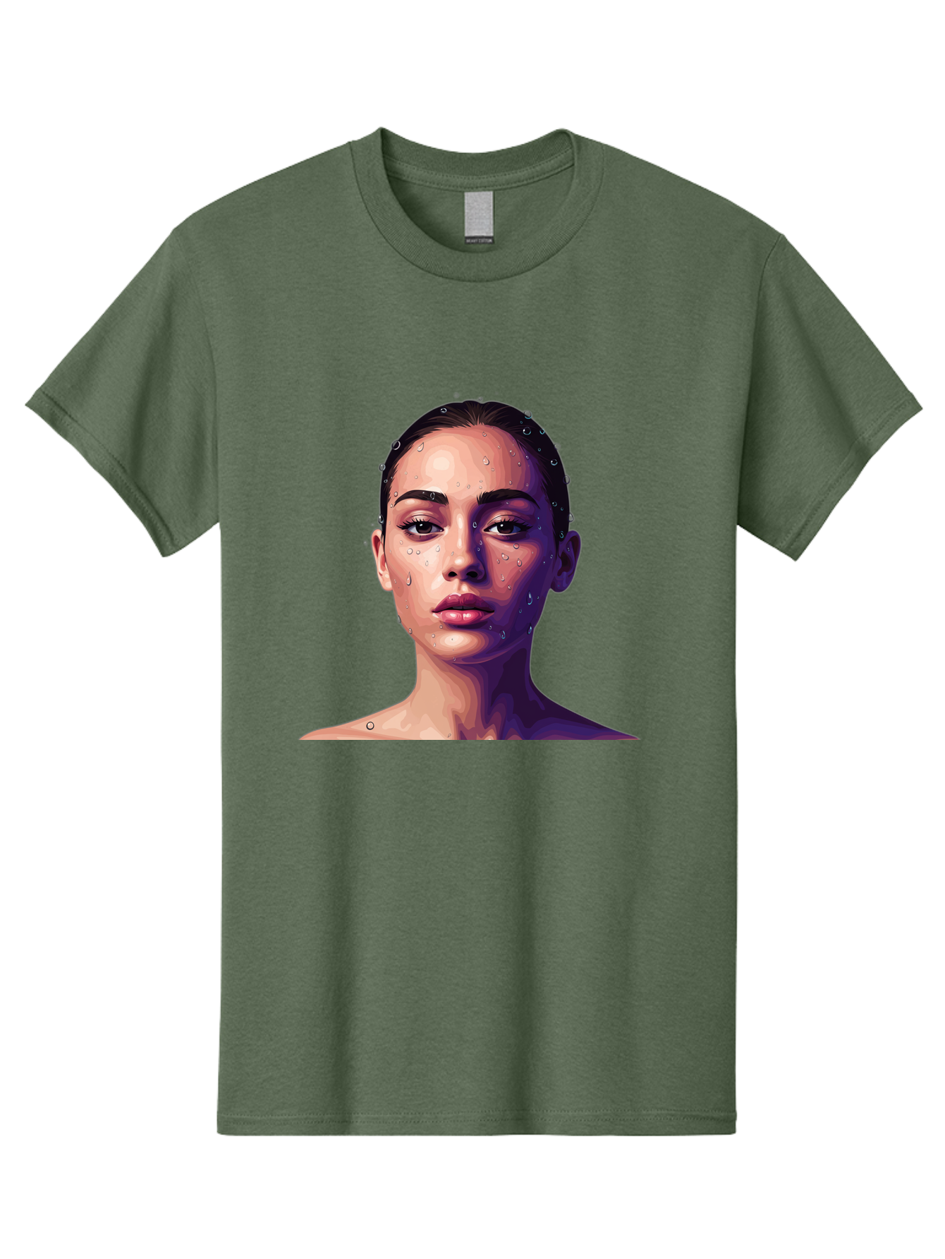 Woman-With-Water-Droplets-1 Men'S Graphic Tee, 100% Cotton, Comfortable Casual Summer Wear, Machine Washable, Vintage Camera, Old Camera, Antique Camera, Black Camera, Classic Photography, Photography Equipment, Nostalgic Device, Film Camera, Bap019 2