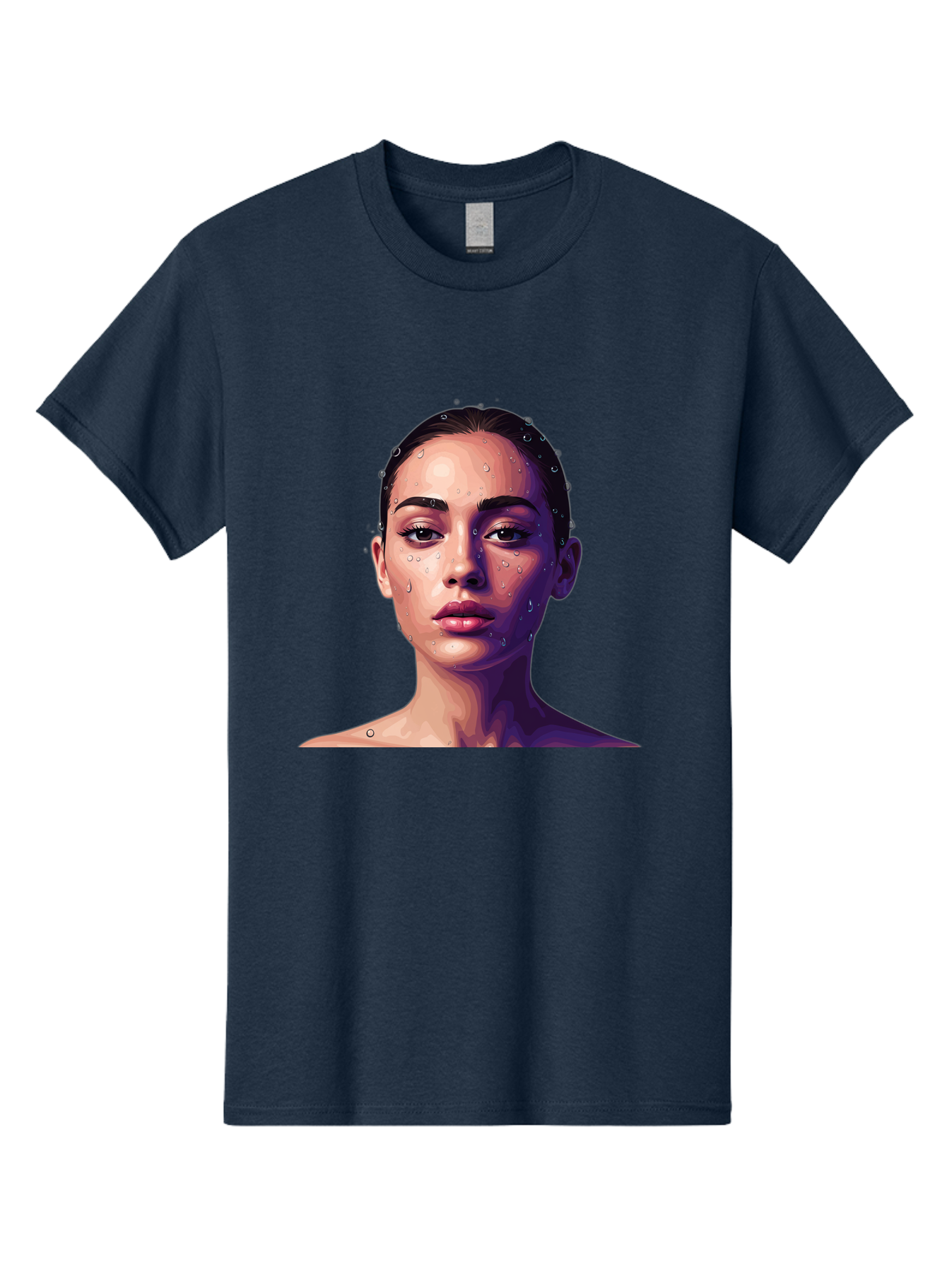 Woman-With-Water-Droplets-1 Men'S Graphic Tee, 100% Cotton, Comfortable Casual Summer Wear, Machine Washable, Vintage Camera, Old Camera, Antique Camera, Black Camera, Classic Photography, Photography Equipment, Nostalgic Device, Film Camera, Bap019 1