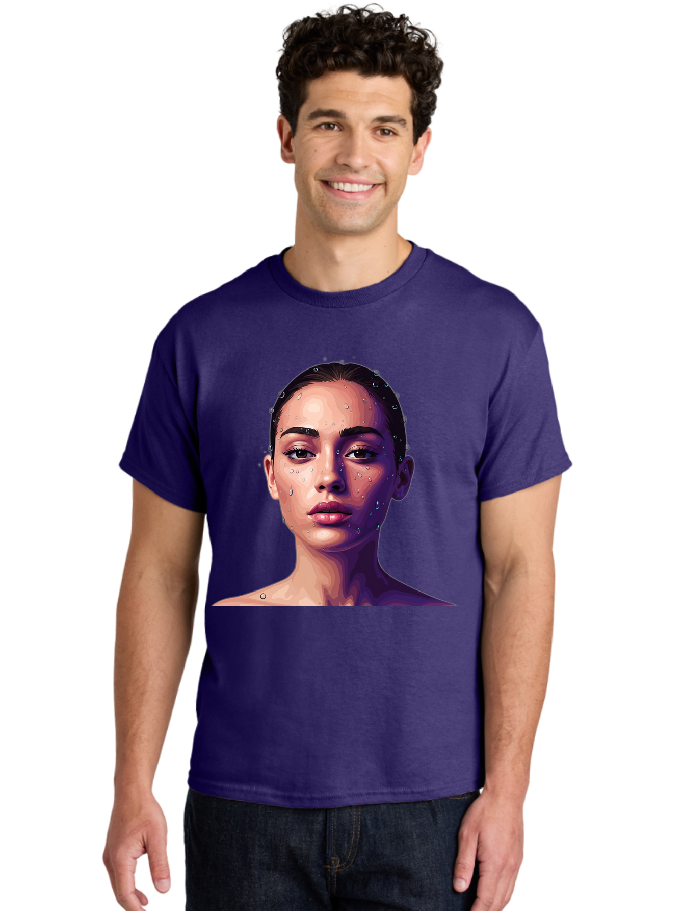 Woman-With-Water-Droplets-1 Men'S Graphic Tee, 100% Cotton, Comfortable Casual Summer Wear, Machine Washable, Vintage Camera, Old Camera, Antique Camera, Black Camera, Classic Photography, Photography Equipment, Nostalgic Device, Film Camera, Bap019 24