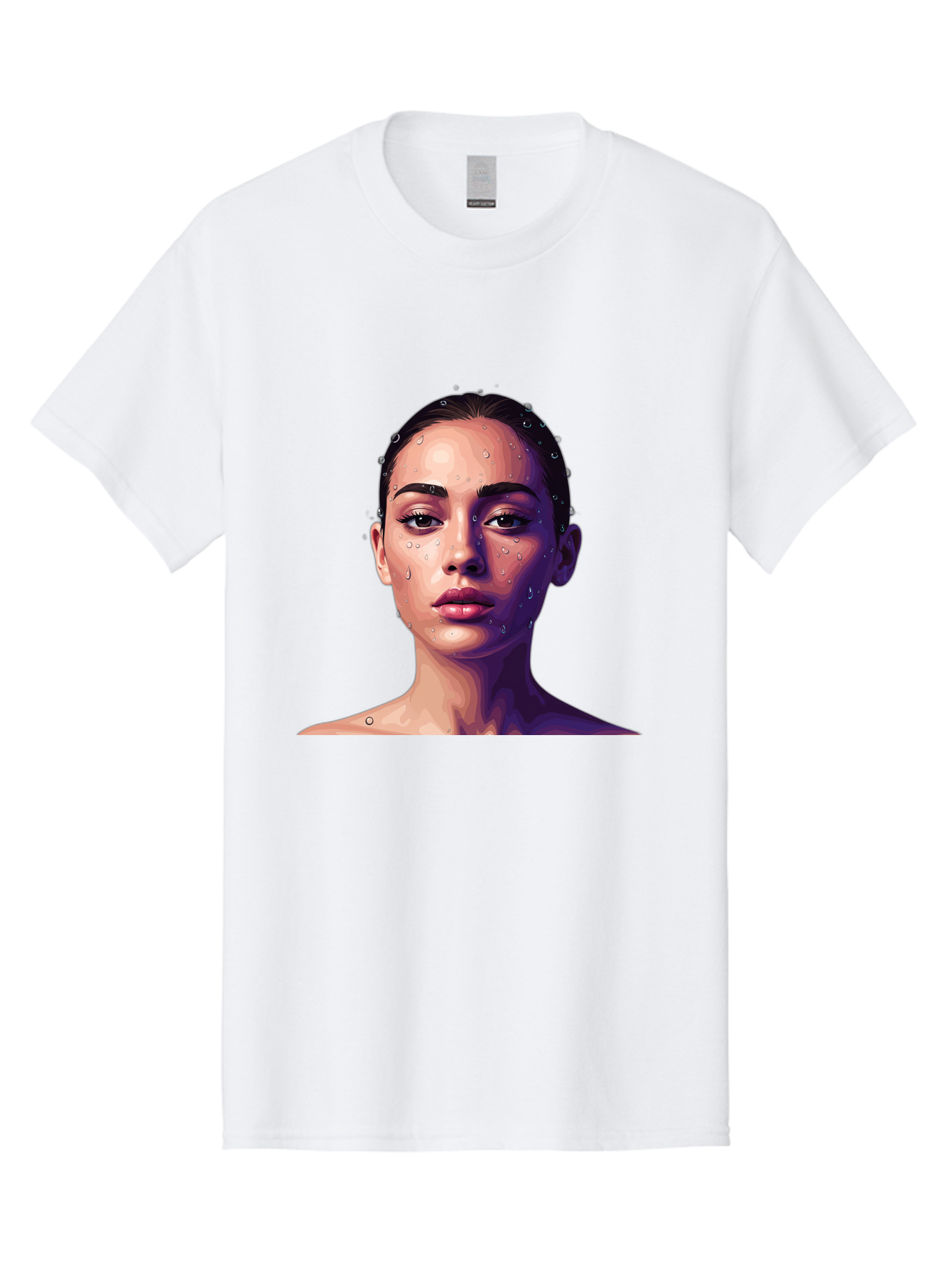 Woman-With-Water-Droplets-1 Men'S Graphic Tee, 100% Cotton, Comfortable Casual Summer Wear, Machine Washable, Vintage Camera, Old Camera, Antique Camera, Black Camera, Classic Photography, Photography Equipment, Nostalgic Device, Film Camera, Bap019 4