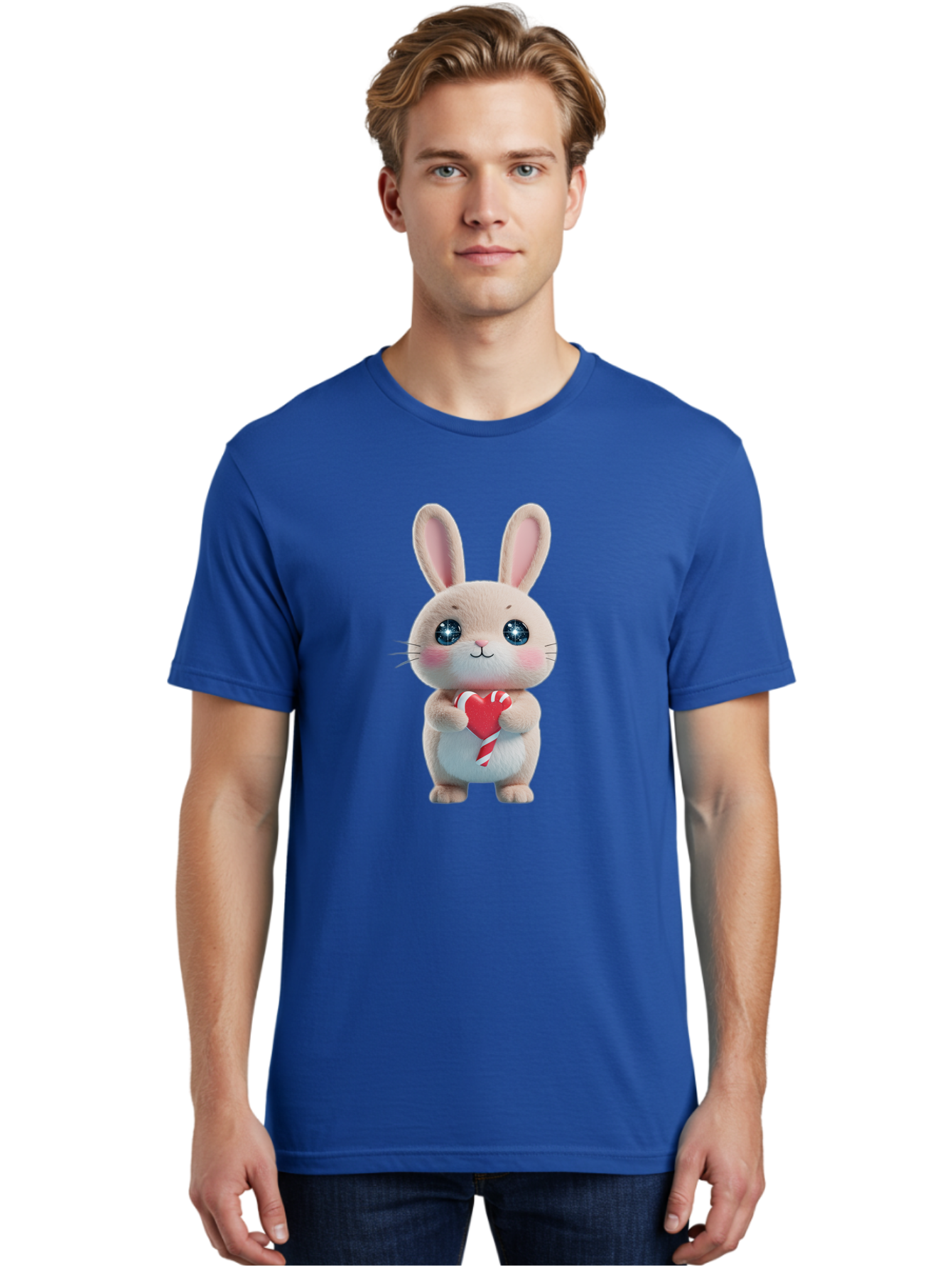 Rabbit-Holding-Heart Men'S Graphic Tee, 100% Cotton, Comfortable Casual Summer Wear, Machine Washable, Vintage Camera, Old Camera, Antique Camera, Black Camera, Classic Photography, Photography Equipment, Nostalgic Device, Film Camera, Bap891 22