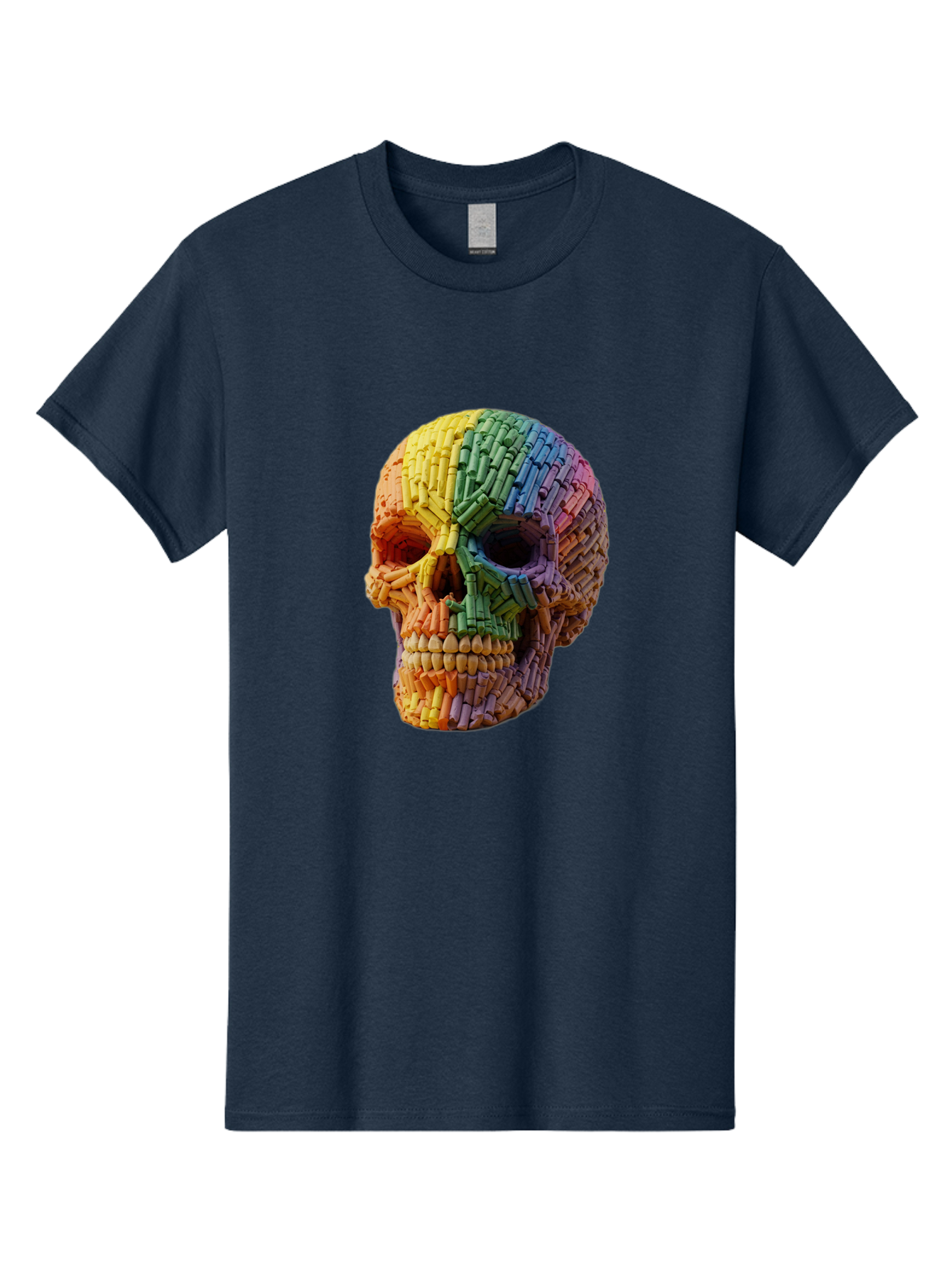 Rainbow-Crayon-Skull Men'S Graphic Tee, 100% Cotton, Comfortable Casual Summer Wear, Machine Washable, Vintage Camera, Old Camera, Antique Camera, Black Camera, Classic Photography, Photography Equipment, Nostalgic Device, Film Camera, Bap899 10