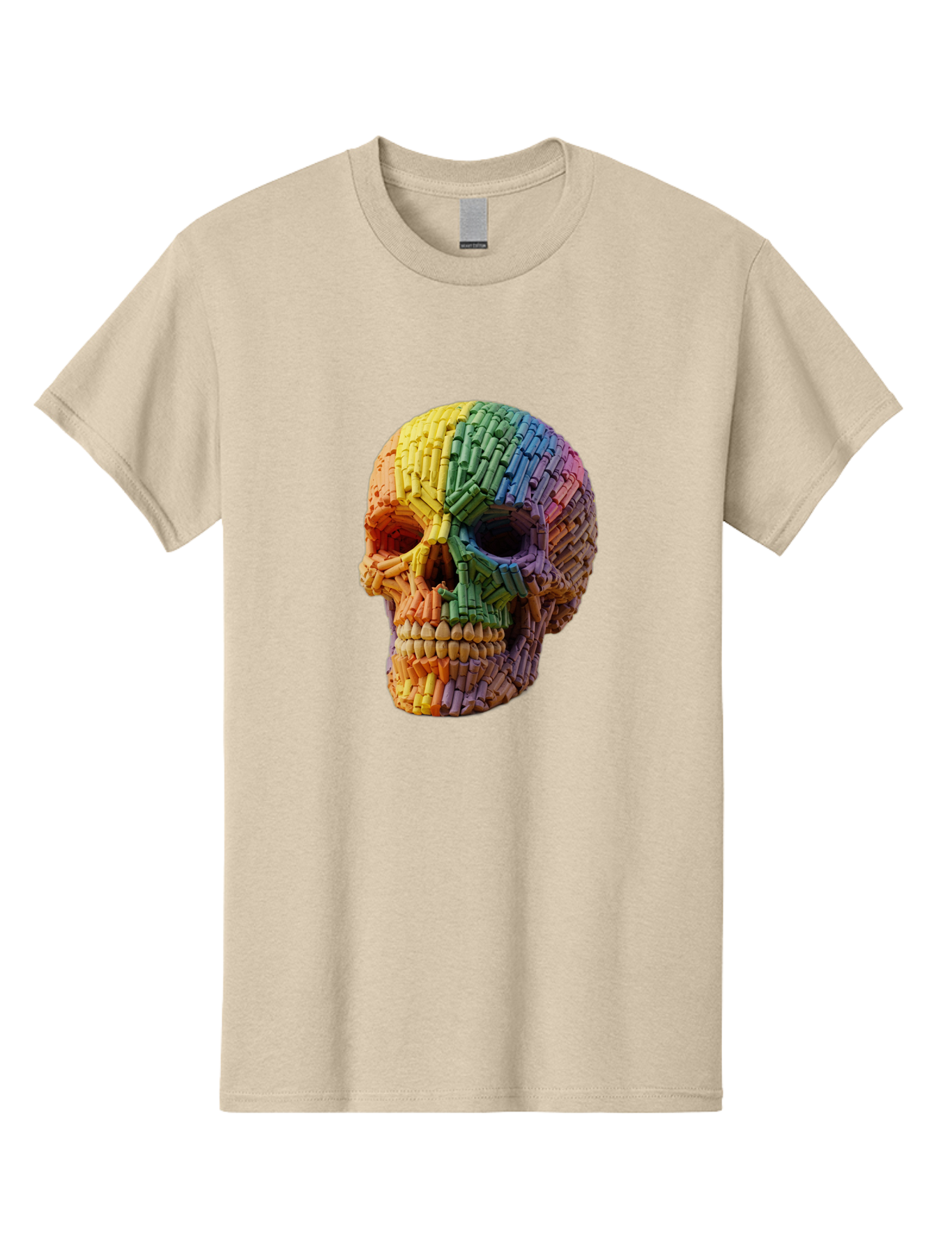 Rainbow-Crayon-Skull Men'S Graphic Tee, 100% Cotton, Comfortable Casual Summer Wear, Machine Washable, Vintage Camera, Old Camera, Antique Camera, Black Camera, Classic Photography, Photography Equipment, Nostalgic Device, Film Camera, Bap899 9