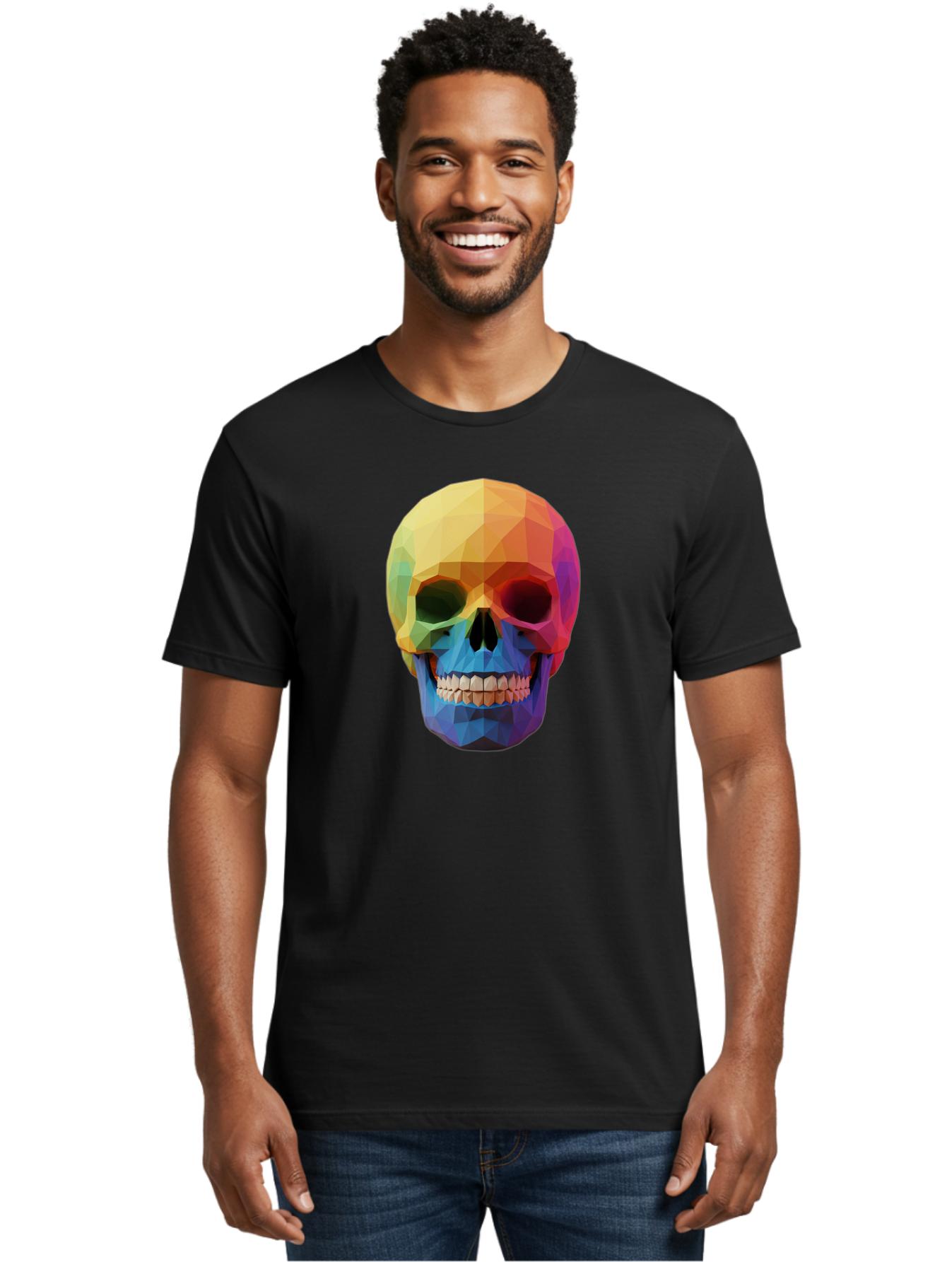Rainbow-Skull-4 Men'S Graphic Tee, 100% Cotton, Comfortable Casual Summer Wear, Machine Washable, Vintage Camera, Old Camera, Antique Camera, Black Camera, Classic Photography, Photography Equipment, Nostalgic Device, Film Camera, Camera Art Bap905 26