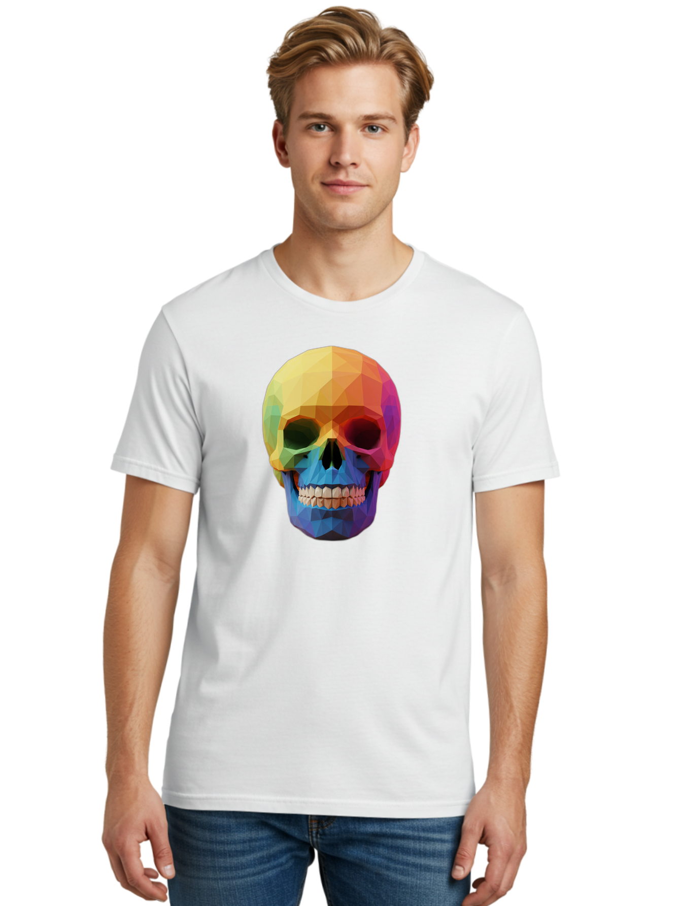 Rainbow-Skull-4 Men'S Graphic Tee, 100% Cotton, Comfortable Casual Summer Wear, Machine Washable, Vintage Camera, Old Camera, Antique Camera, Black Camera, Classic Photography, Photography Equipment, Nostalgic Device, Film Camera, Camera Art Bap905 23
