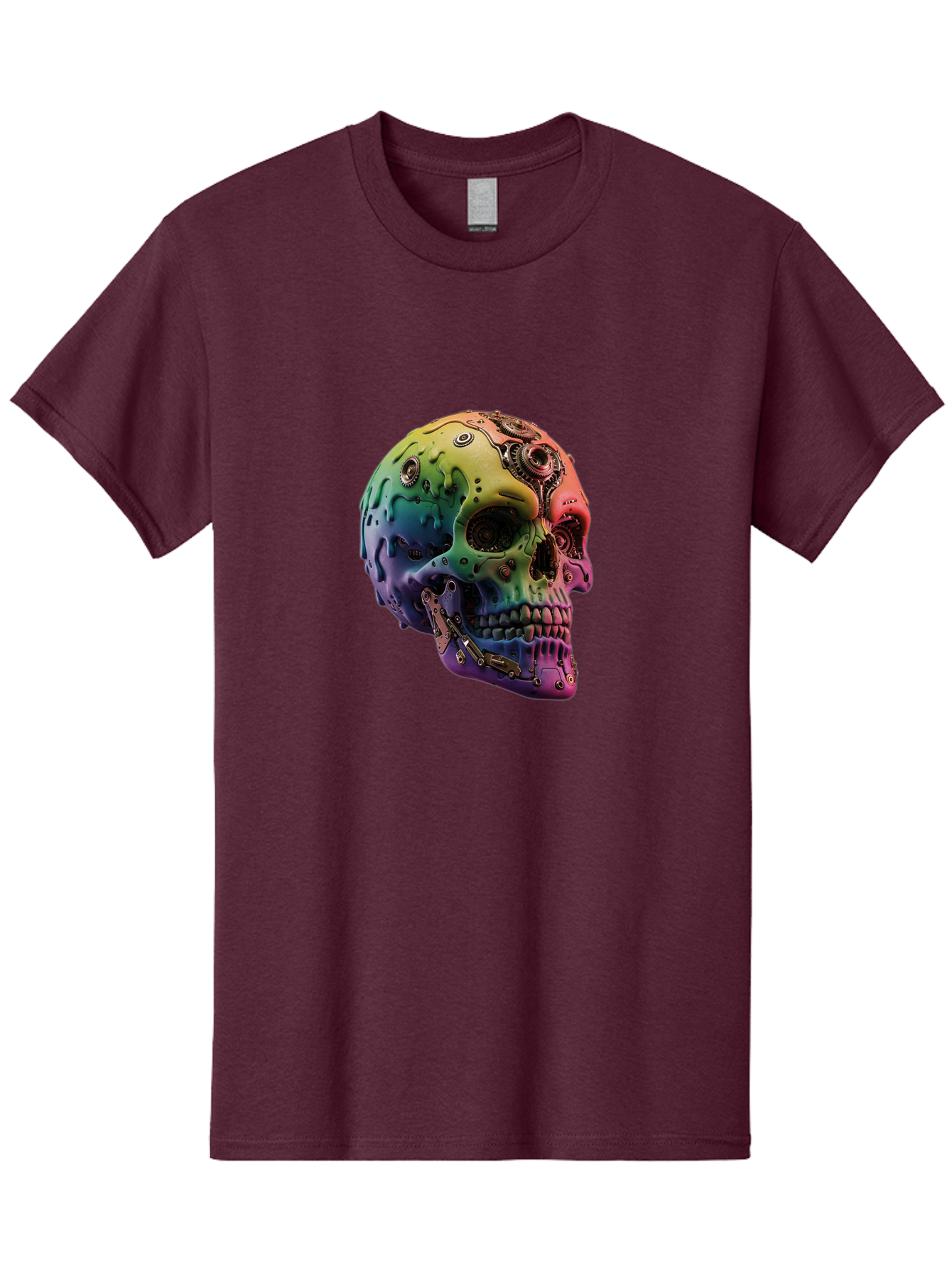 Rainbow-Skull-5 Men'S Graphic Tee, 100% Cotton, Comfortable Casual Summer Wear, Machine Washable, Vintage Camera, Old Camera, Antique Camera, Black Camera, Classic Photography, Photography Equipment, Nostalgic Device, Film Camera, Camera Art Bap906 3