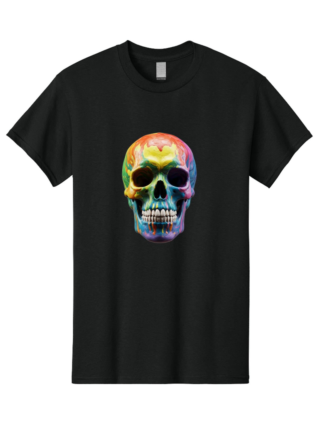 Rainbow-Skull-6 Men'S Graphic Tee, 100% Cotton, Comfortable Casual Summer Wear, Machine Washable, Vintage Camera, Old Camera, Antique Camera, Black Camera, Classic Photography, Photography Equipment, Nostalgic Device, Film Camera, Camera Art Bap907 11