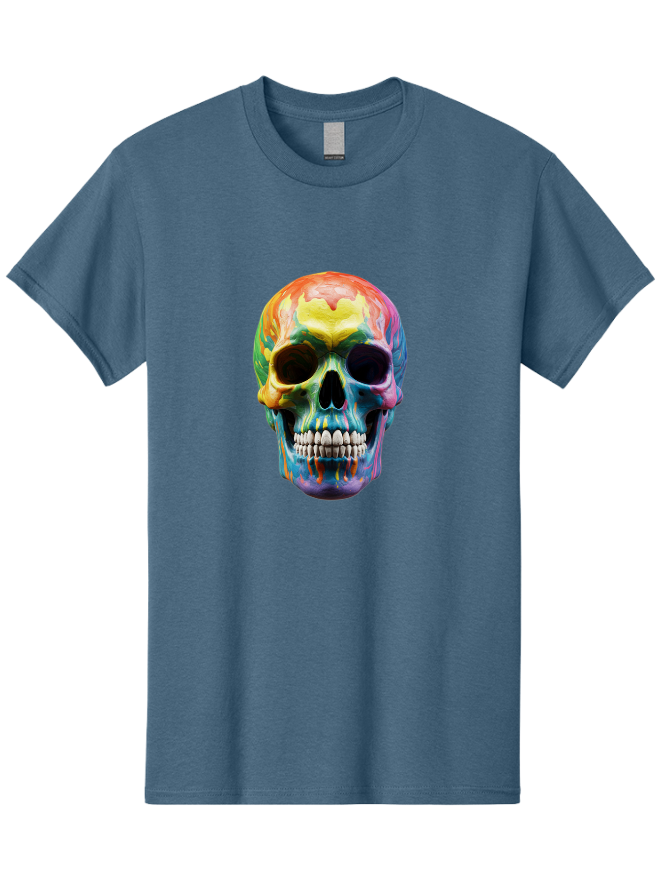 Rainbow-Skull-6 Men'S Graphic Tee, 100% Cotton, Comfortable Casual Summer Wear, Machine Washable, Vintage Camera, Old Camera, Antique Camera, Black Camera, Classic Photography, Photography Equipment, Nostalgic Device, Film Camera, Camera Art Bap907 14