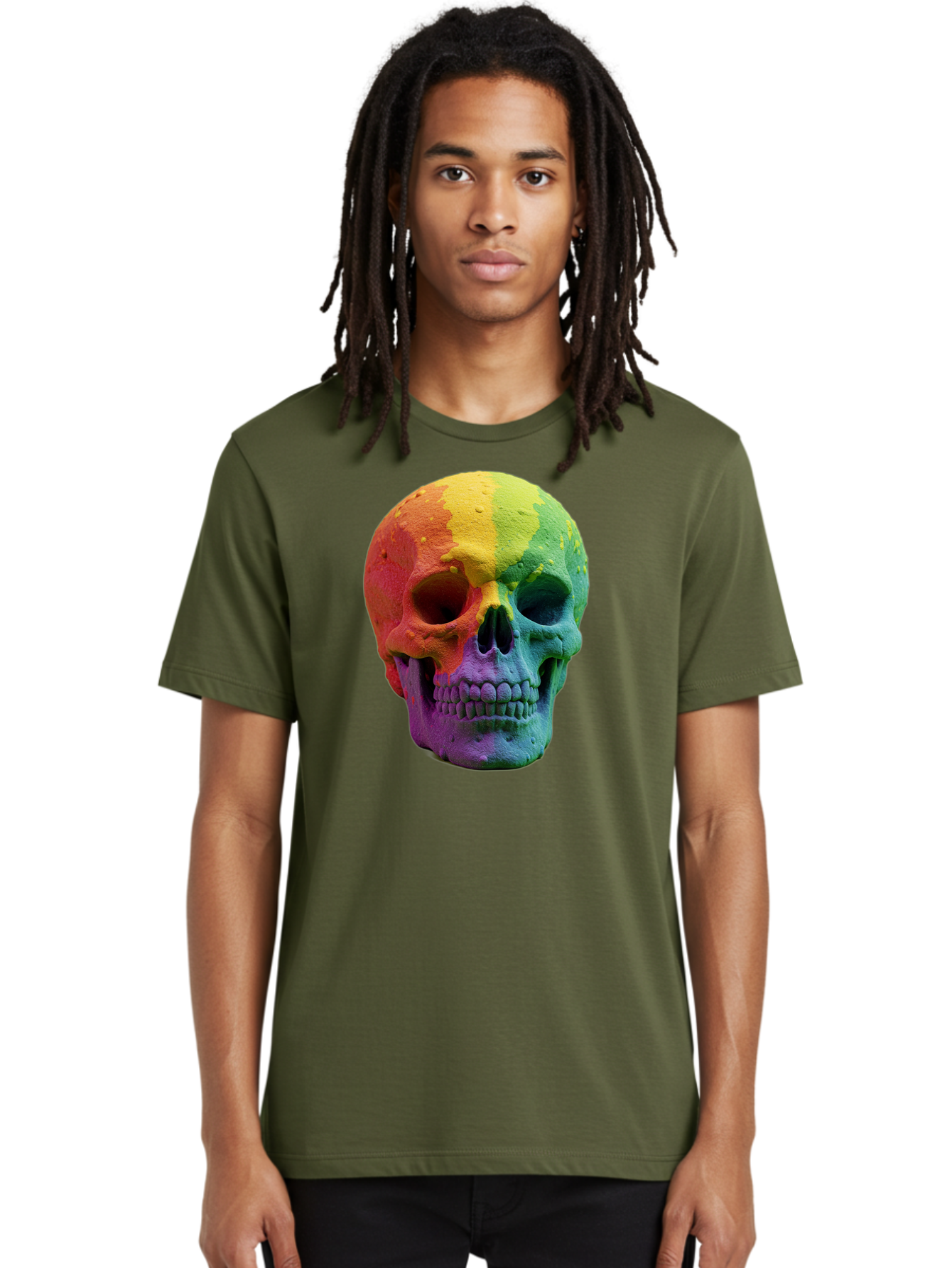 Rainbow-Skull-7 Men'S Graphic Tee, 100% Cotton, Comfortable Casual Summer Wear, Machine Washable, Vintage Camera, Old Camera, Antique Camera, Black Camera, Classic Photography, Photography Equipment, Nostalgic Device, Film Camera, Camera Art Bap908 24