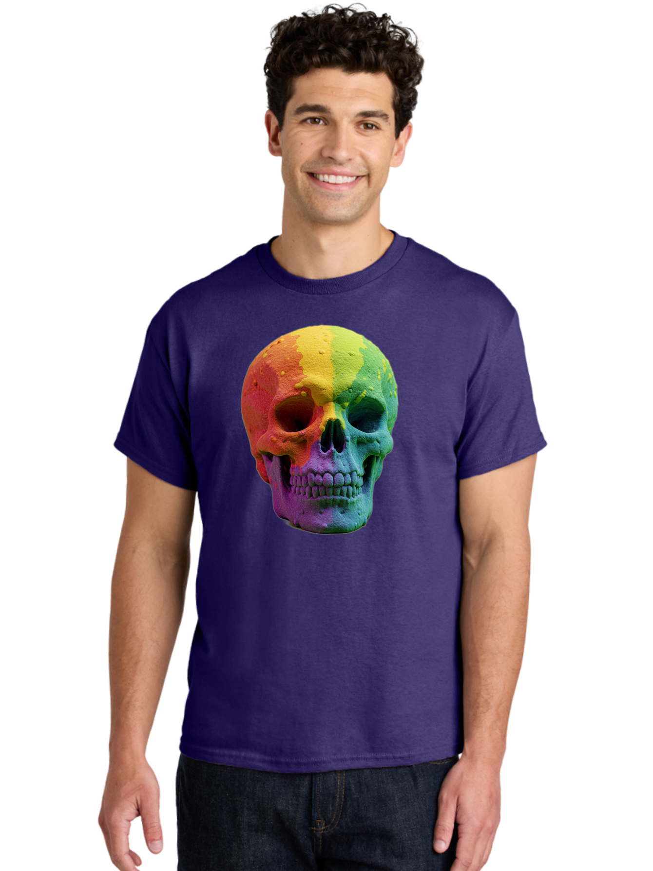 Rainbow-Skull-7 Men'S Graphic Tee, 100% Cotton, Comfortable Casual Summer Wear, Machine Washable, Vintage Camera, Old Camera, Antique Camera, Black Camera, Classic Photography, Photography Equipment, Nostalgic Device, Film Camera, Camera Art Bap908 20