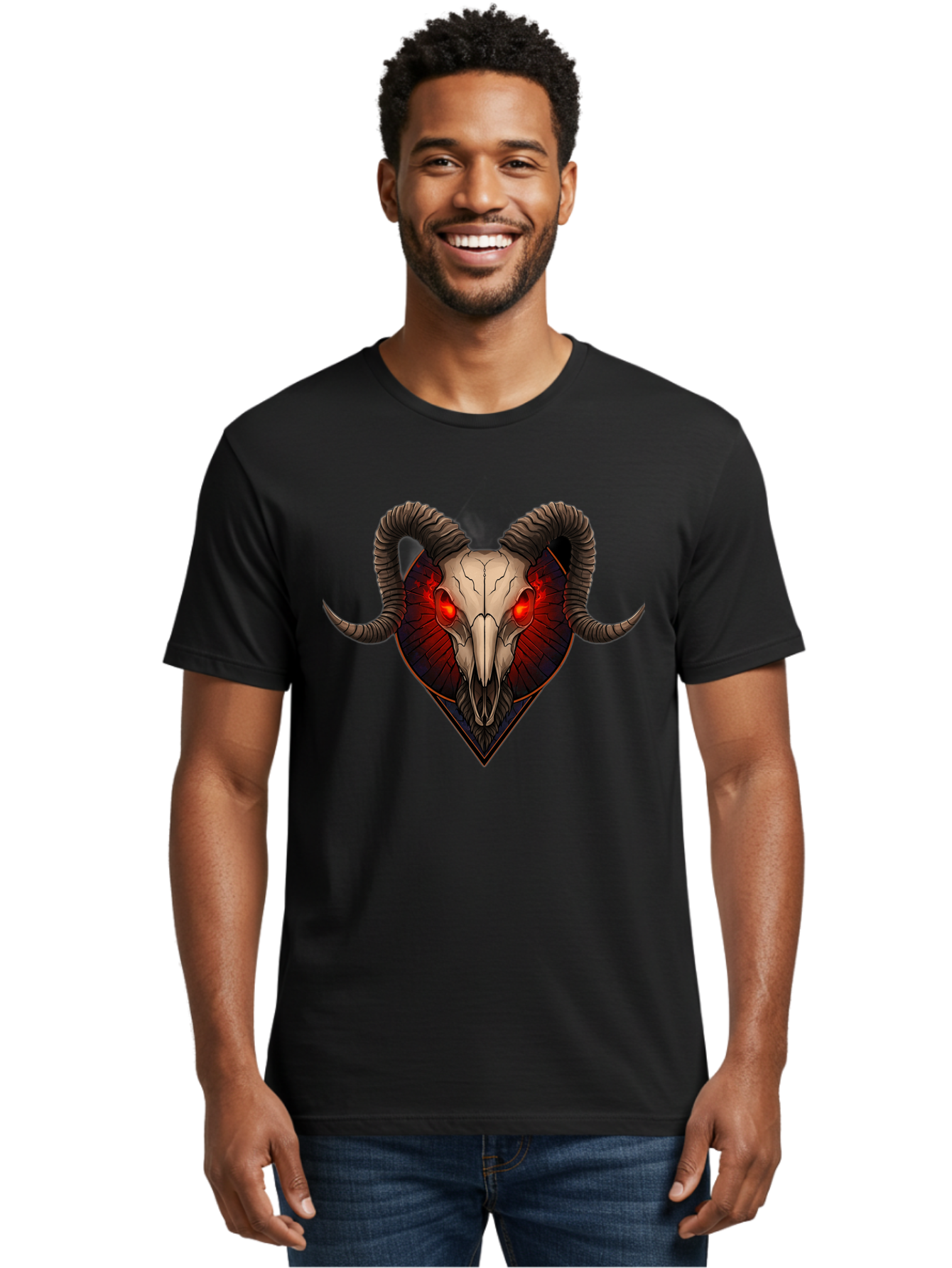 Ram-Skull-2 Men'S Graphic Tee, 100% Cotton, Comfortable Casual Summer Wear, Machine Washable, Vintage Camera, Old Camera, Antique Camera, Black Camera, Classic Photography, Photography Equipment, Nostalgic Device, Film Camera, Camera Art Bap914 20
