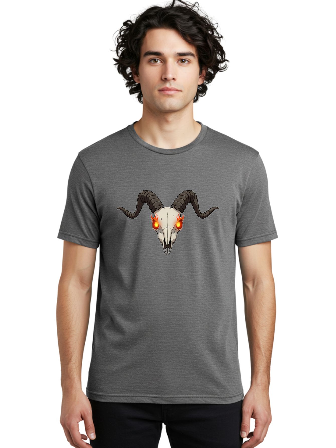 Ram-Skull-8 Men'S Graphic Tee, 100% Cotton, Comfortable Casual Summer Wear, Machine Washable, Vintage Camera, Old Camera, Antique Camera, Black Camera, Classic Photography, Photography Equipment, Nostalgic Device, Film Camera, Camera Art Bap920 20