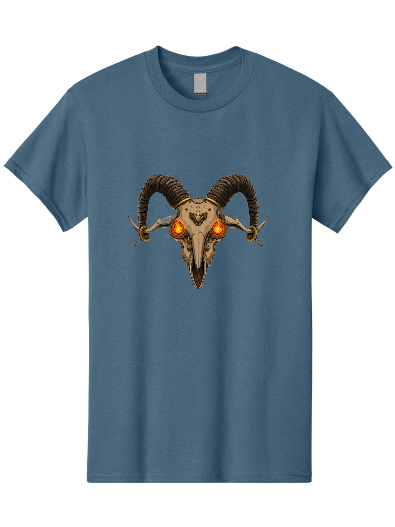 Ram-Skull-9 Men'S Graphic Tee, 100% Cotton, Comfortable Casual Summer Wear, Machine Washable, Vintage Camera, Old Camera, Antique Camera, Black Camera, Classic Photography, Photography Equipment, Nostalgic Device, Film Camera, Camera Art Bap921 1