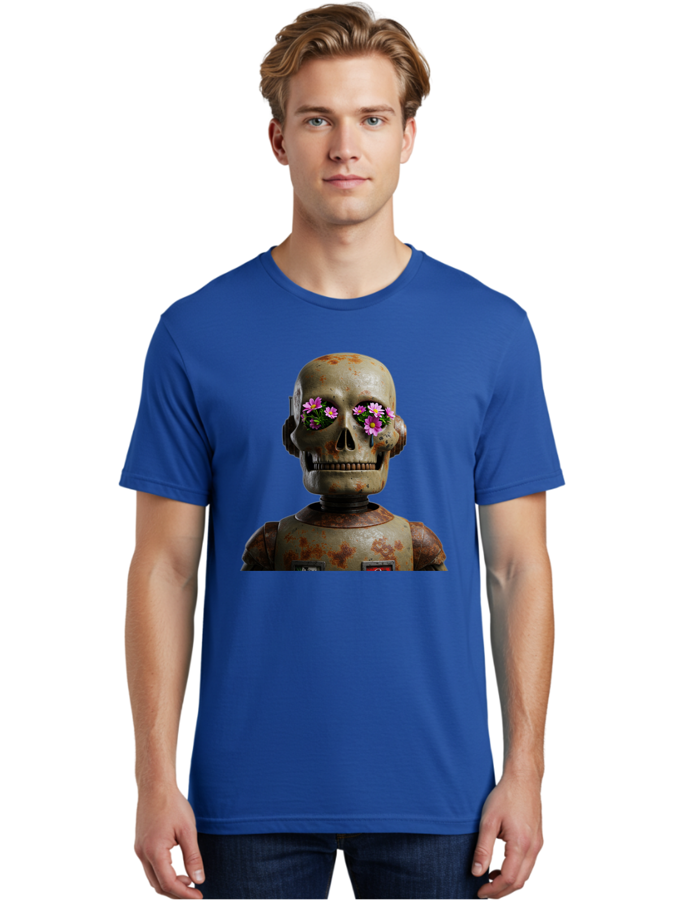 Robot-Skeleton Men'S Graphic Tee, 100% Cotton, Comfortable Casual Summer Wear, Machine Washable, Vintage Camera, Old Camera, Antique Camera, Black Camera, Classic Photography, Photography Equipment, Nostalgic Device, Film Camera, Camera Art Bap952 24