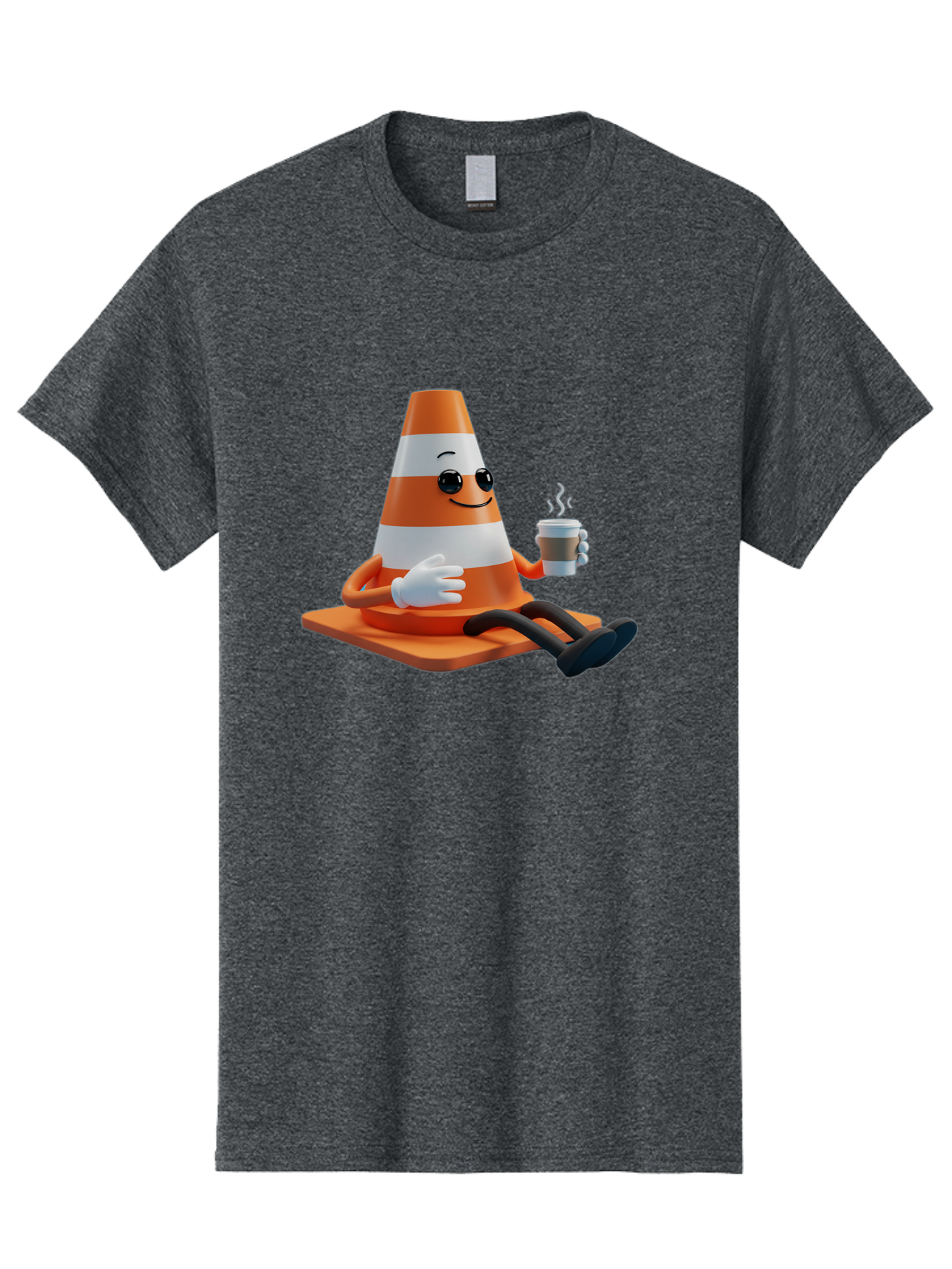 Traffic-Cone-Character Men'S Graphic Tee, 100% Cotton, Comfortable Casual Summer Wear, Machine Washable, Vintage Camera, Old Camera, Antique Camera, Black Camera, Classic Photography, Photography Equipment, Nostalgic Device, Film Camera, Baq152 1