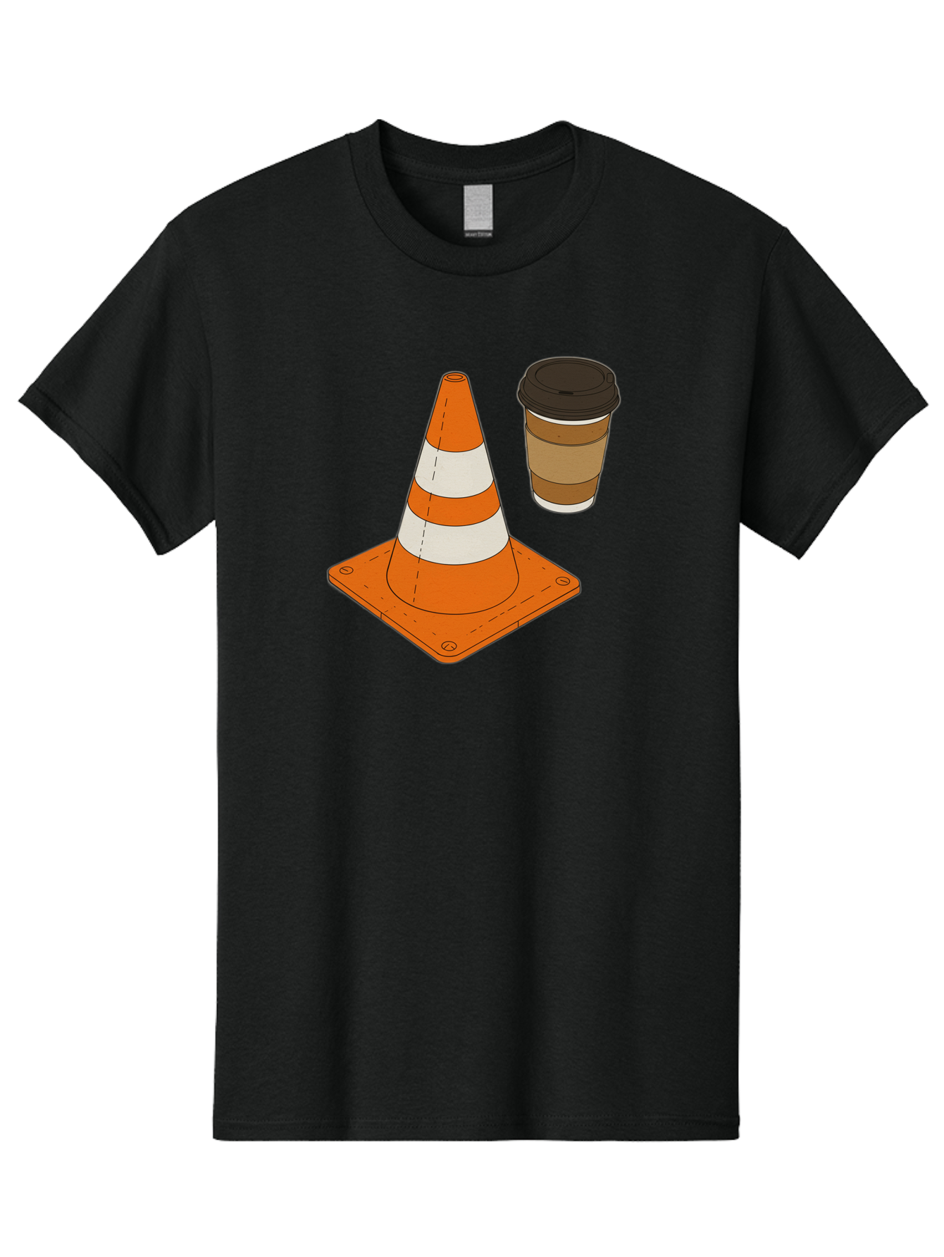 Traffic-Cone-Coffee-1 Men'S Graphic Tee, 100% Cotton, Comfortable Casual Summer Wear, Machine Washable, Vintage Camera, Old Camera, Antique Camera, Black Camera, Classic Photography, Photography Equipment, Nostalgic Device, Film Camera, Baq153 8
