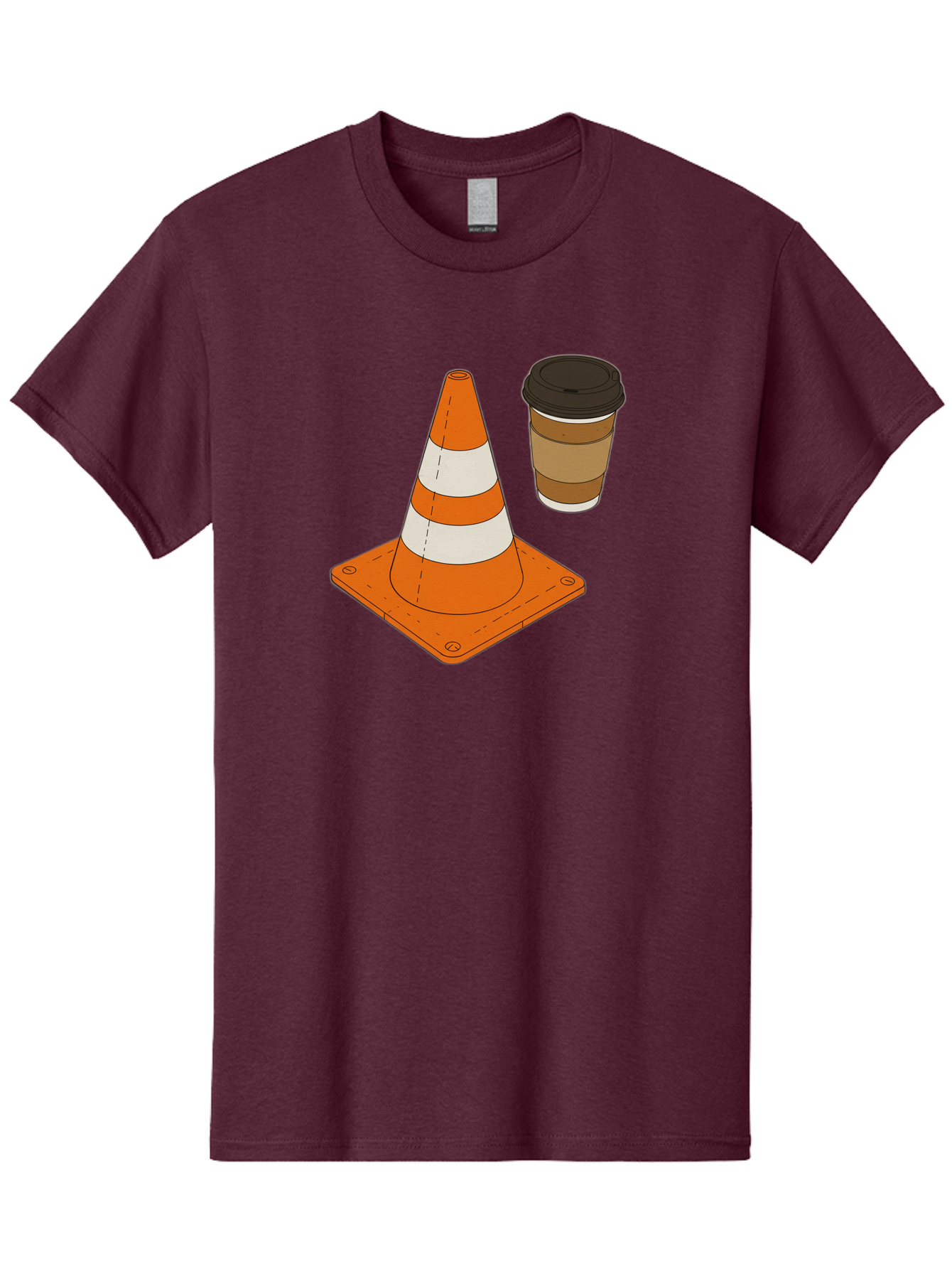 Traffic-Cone-Coffee-1 Men'S Graphic Tee, 100% Cotton, Comfortable Casual Summer Wear, Machine Washable, Vintage Camera, Old Camera, Antique Camera, Black Camera, Classic Photography, Photography Equipment, Nostalgic Device, Film Camera, Baq153 15
