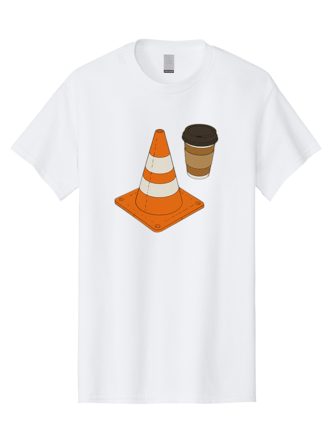 Traffic-Cone-Coffee-1 Men'S Graphic Tee, 100% Cotton, Comfortable Casual Summer Wear, Machine Washable, Vintage Camera, Old Camera, Antique Camera, Black Camera, Classic Photography, Photography Equipment, Nostalgic Device, Film Camera, Baq153 7