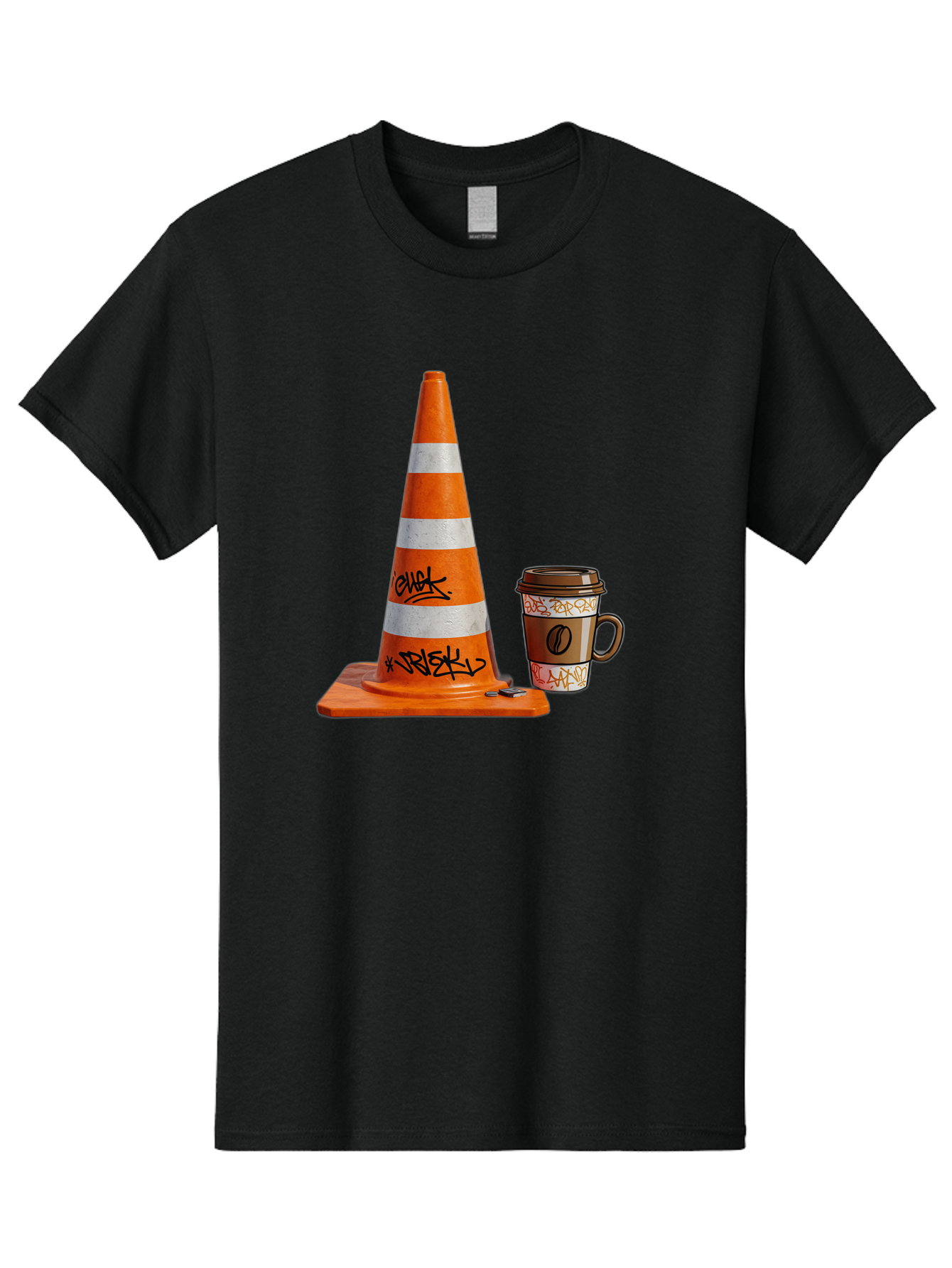 Traffic-Cone-Coffee Men'S Graphic Tee, 100% Cotton, Comfortable Casual Summer Wear, Machine Washable, Vintage Camera, Old Camera, Antique Camera, Black Camera, Classic Photography, Photography Equipment, Nostalgic Device, Film Camera, Baq154 10