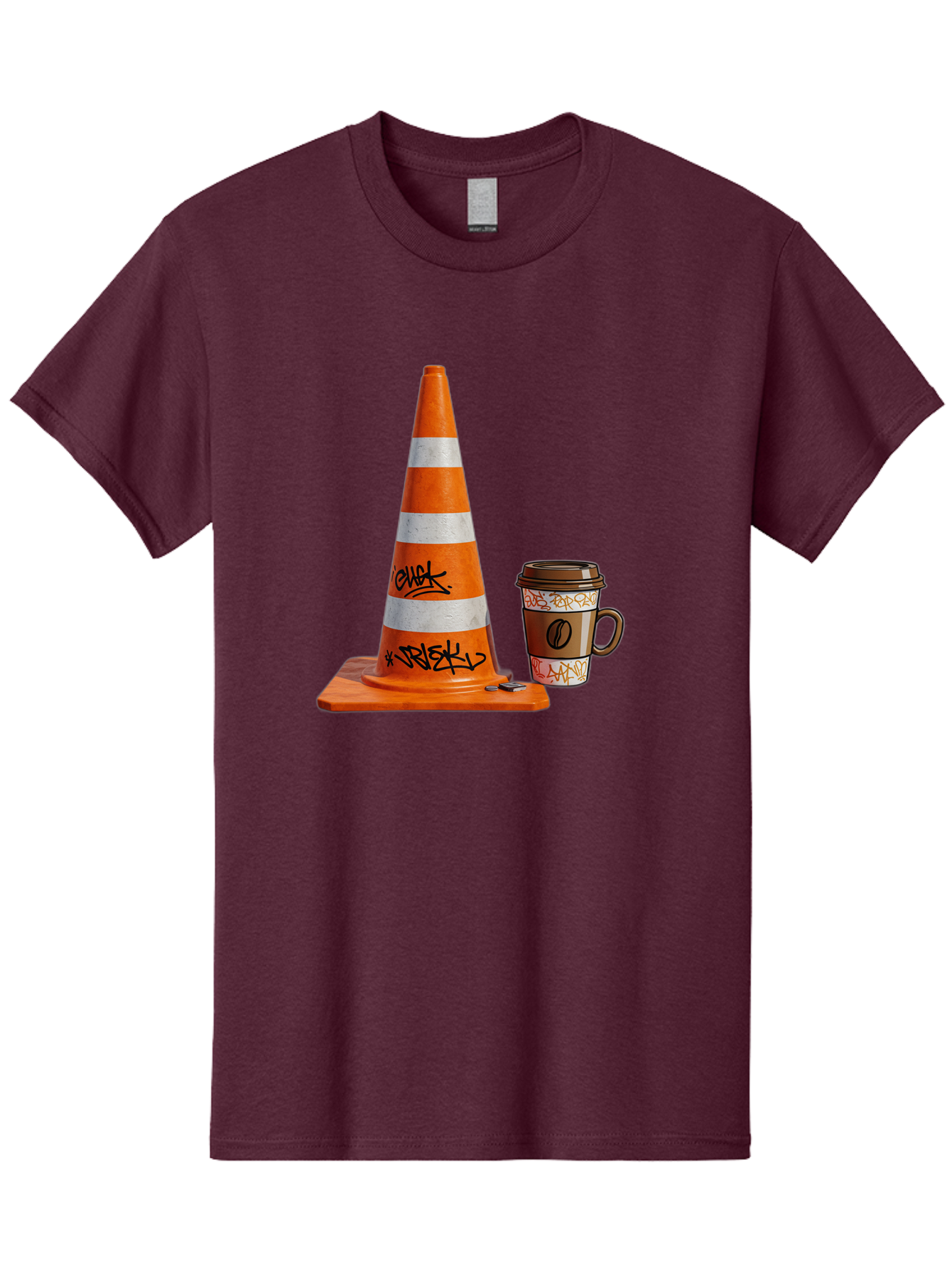 Traffic-Cone-Coffee Men'S Graphic Tee, 100% Cotton, Comfortable Casual Summer Wear, Machine Washable, Vintage Camera, Old Camera, Antique Camera, Black Camera, Classic Photography, Photography Equipment, Nostalgic Device, Film Camera, Baq154 5