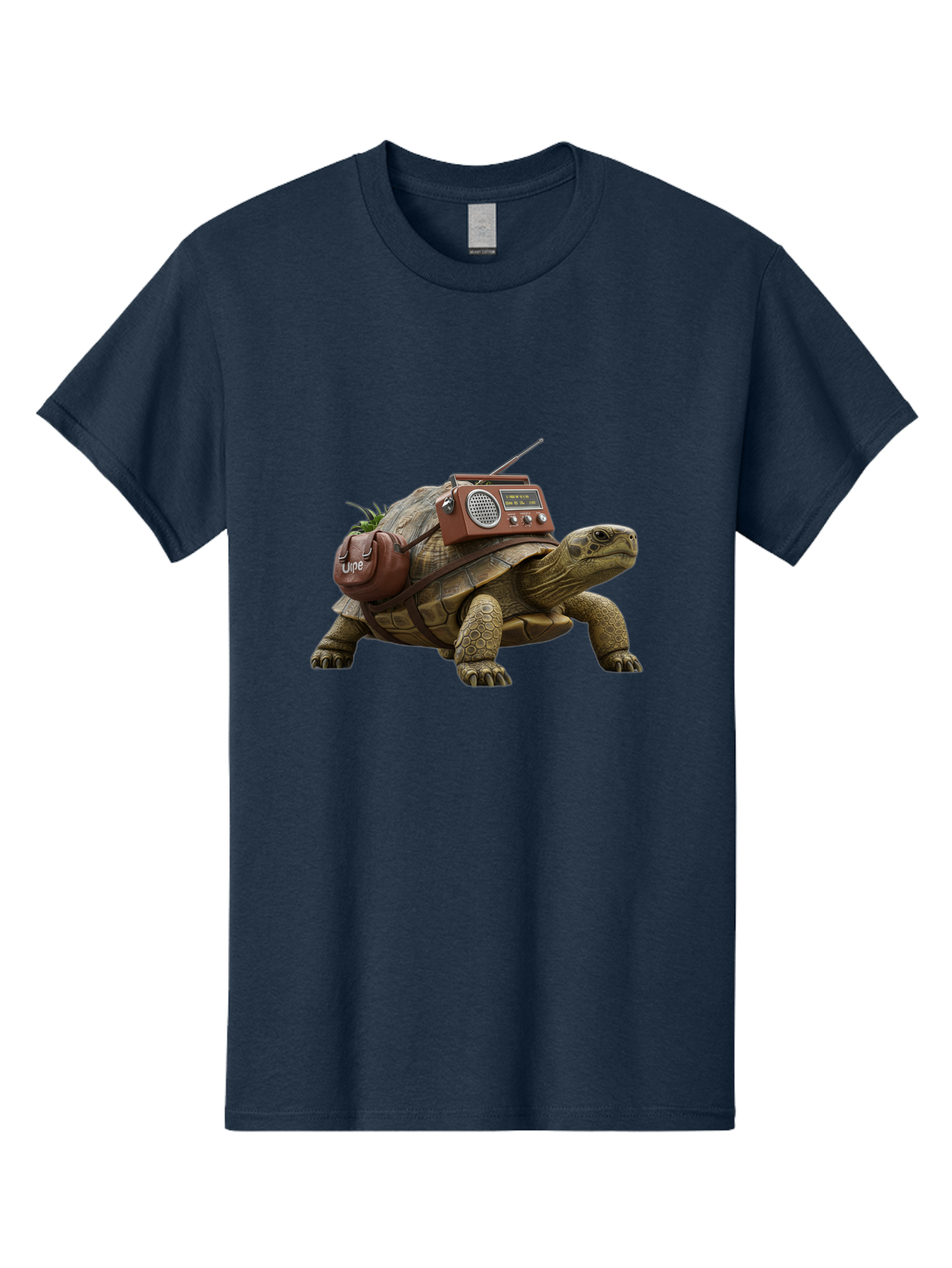 Turtle-With-Vibe-Radio Men'S Graphic Tee, 100% Cotton, Comfortable Casual Summer Wear, Machine Washable, Vintage Camera, Old Camera, Antique Camera, Black Camera, Classic Photography, Photography Equipment, Nostalgic Device, Film Camera, Baq168 10