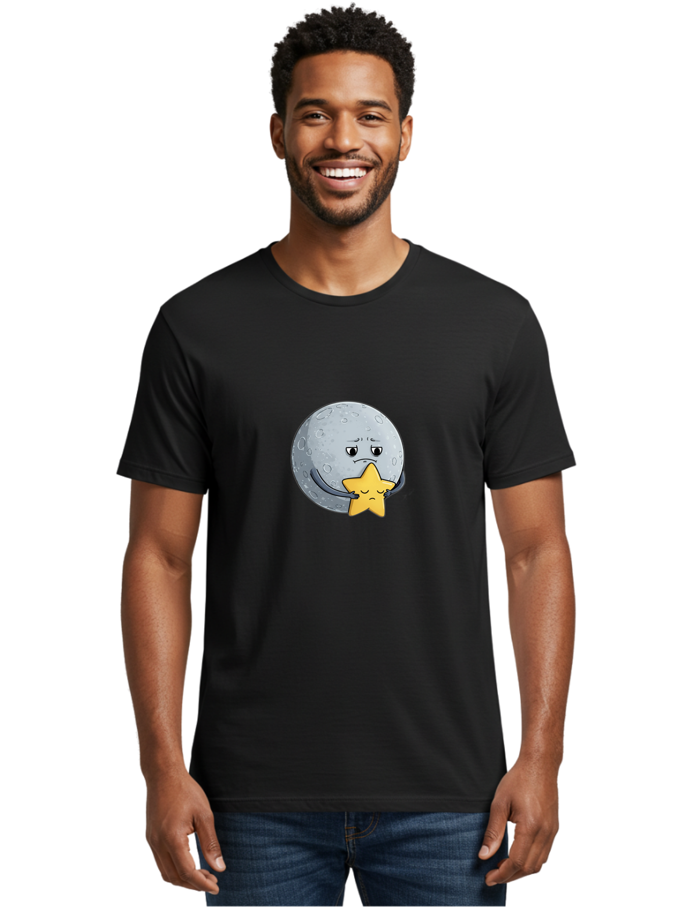 Unhappy-Moon-Embracing-Star Men'S Graphic Tee, 100% Cotton, Comfortable Casual Summer Wear, Machine Washable, Vintage Camera, Old Camera, Antique Camera, Black Camera, Classic Photography, Photography Equipment, Nostalgic Device, Film Camera, Baq172 18