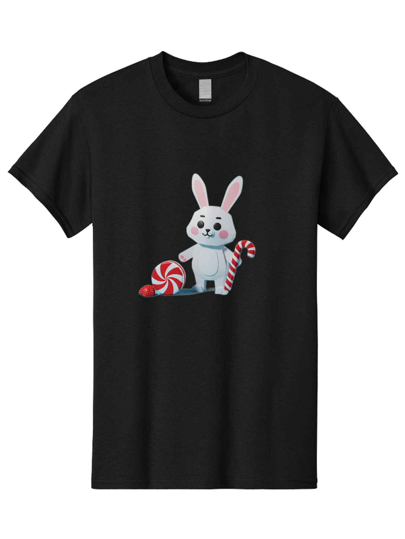 White-Bunny-Holding-Candy-Cane Men'S Graphic Tee, 100% Cotton, Comfortable Casual Summer Wear, Machine Washable, Vintage Camera, Old Camera, Antique Camera, Black Camera, Classic Photography, Photography Equipment, Nostalgic Device, Baq185 9
