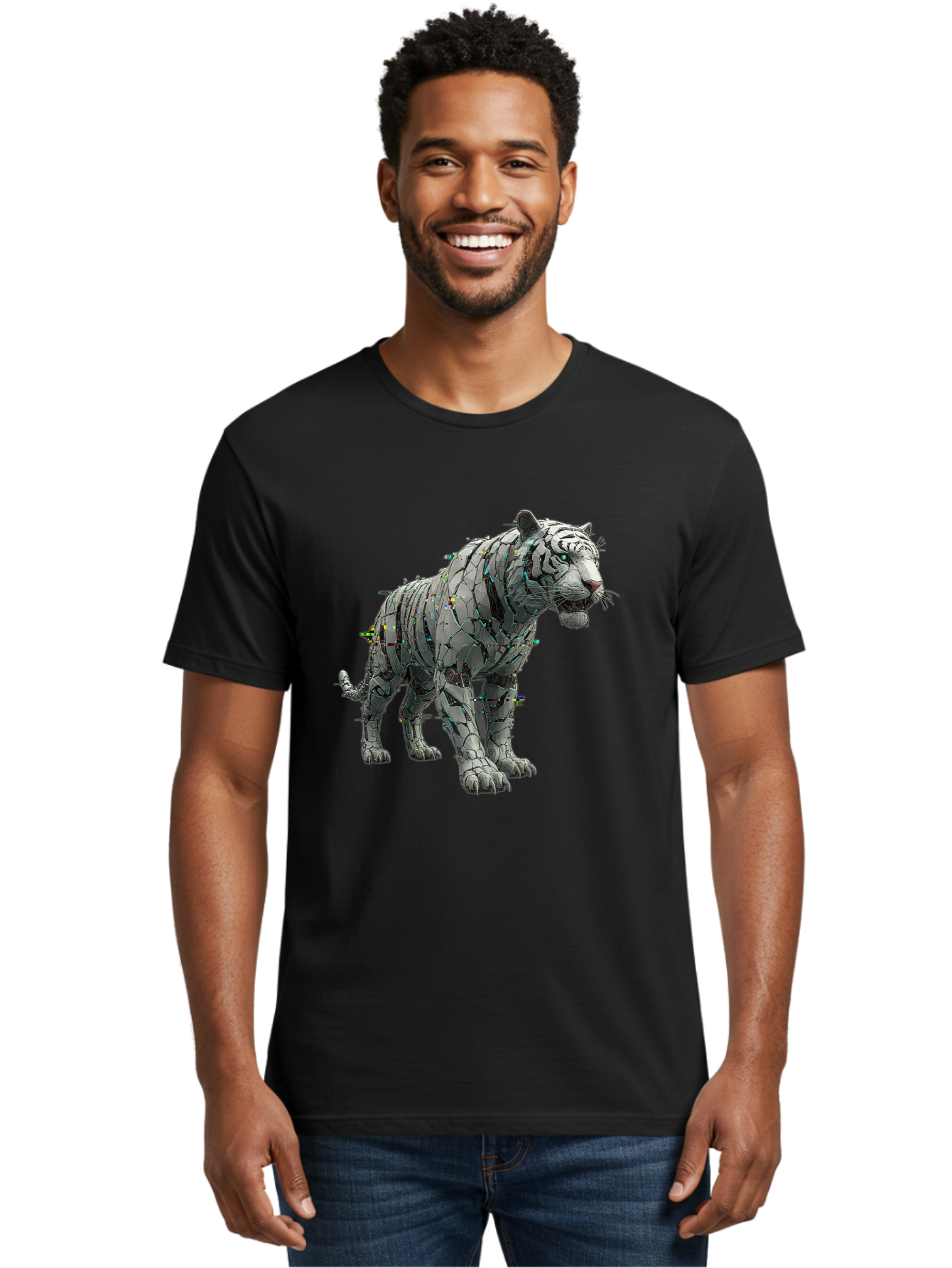 White-Tiger-Sculpture Men'S Graphic Tee, 100% Cotton, Comfortable Casual Summer Wear, Machine Washable, Vintage Camera, Old Camera, Antique Camera, Black Camera, Classic Photography, Photography Equipment, Nostalgic Device, Film Camera, Baq187 18