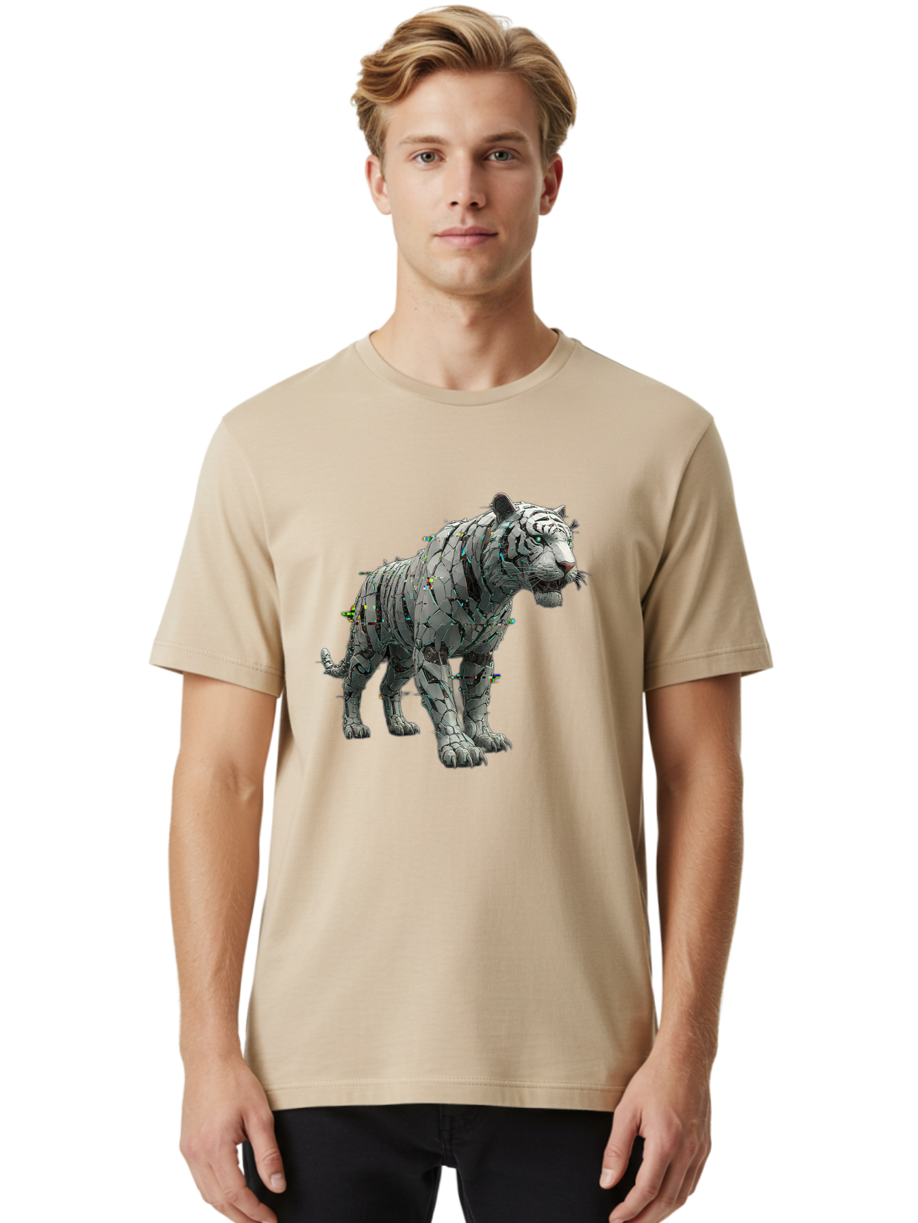 White-Tiger-Sculpture Men'S Graphic Tee, 100% Cotton, Comfortable Casual Summer Wear, Machine Washable, Vintage Camera, Old Camera, Antique Camera, Black Camera, Classic Photography, Photography Equipment, Nostalgic Device, Film Camera, Baq187 25