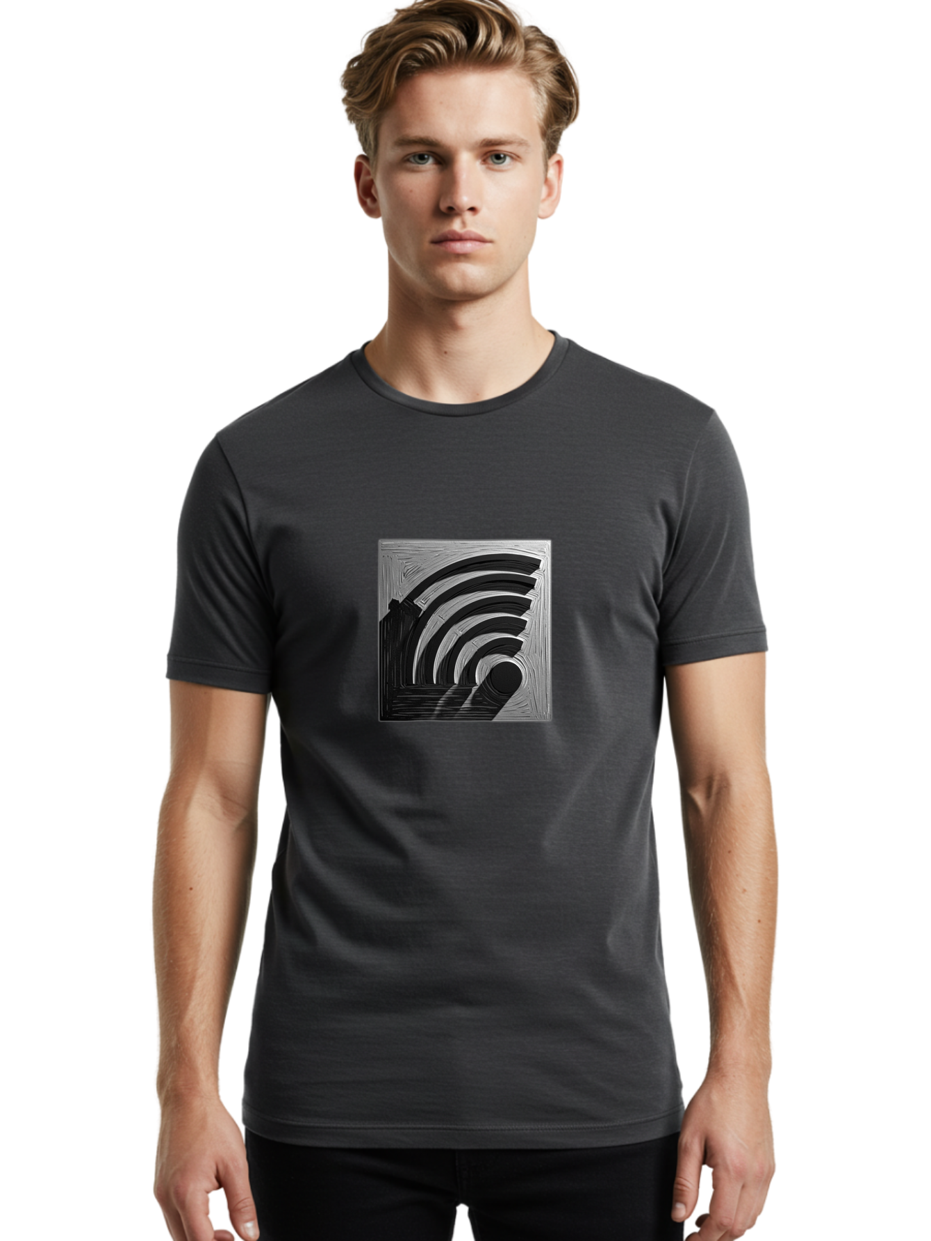 Wi-Fi-Symbol Men'S Graphic Tee, 100% Cotton, Comfortable Casual Summer Wear, Machine Washable, Vintage Camera, Old Camera, Antique Camera, Black Camera, Classic Photography, Photography Equipment, Nostalgic Device, Film Camera, Camera Art Baq189 24