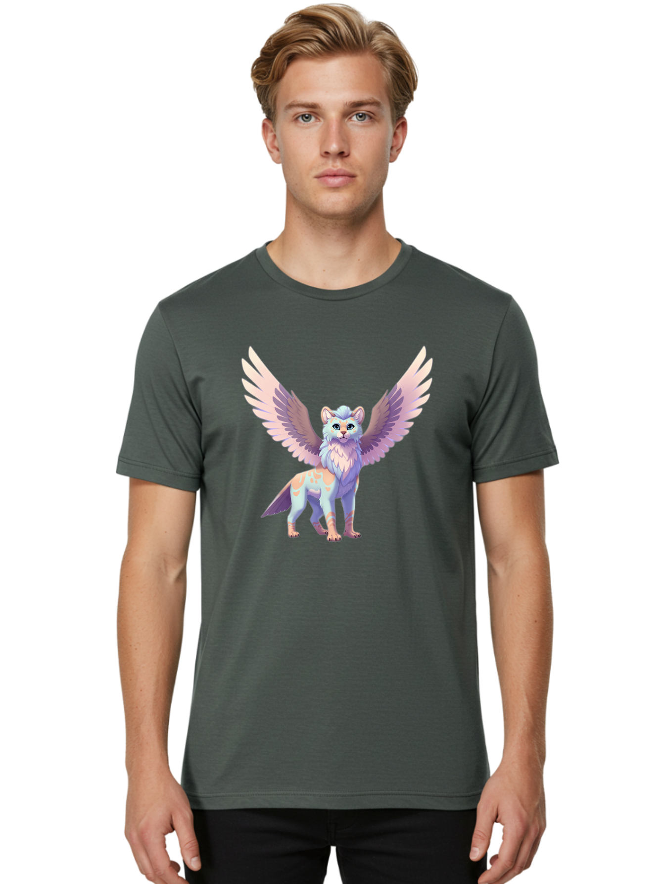Winged-Cat-Creature Men'S Graphic Tee, 100% Cotton, Comfortable Casual Summer Wear, Machine Washable, Vintage Camera, Old Camera, Antique Camera, Black Camera, Classic Photography, Photography Equipment, Nostalgic Device, Film Camera, Baq196 25