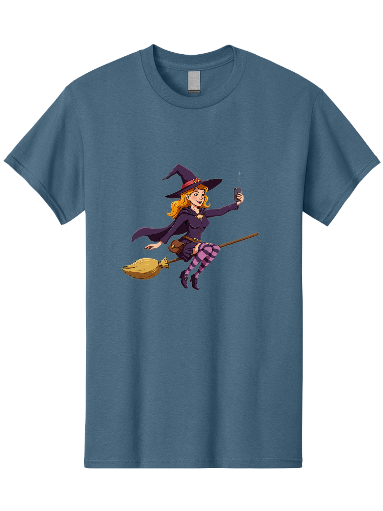 Witch-Flying-On-Broomstick-2 Men'S Graphic Tee, 100% Cotton, Comfortable Casual Summer Wear, Machine Washable, Vintage Camera, Old Camera, Antique Camera, Black Camera, Classic Photography, Photography Equipment, Nostalgic Device, Film Camera, Baq200 15