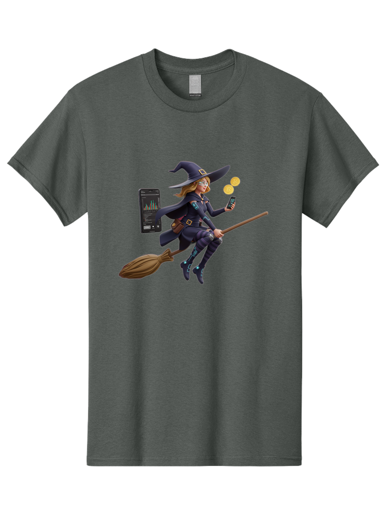 Witch-On-Broomstick-2 Men'S Graphic Tee, 100% Cotton, Comfortable Casual Summer Wear, Machine Washable, Vintage Camera, Old Camera, Antique Camera, Black Camera, Classic Photography, Photography Equipment, Nostalgic Device, Film Camera, Baq209 12
